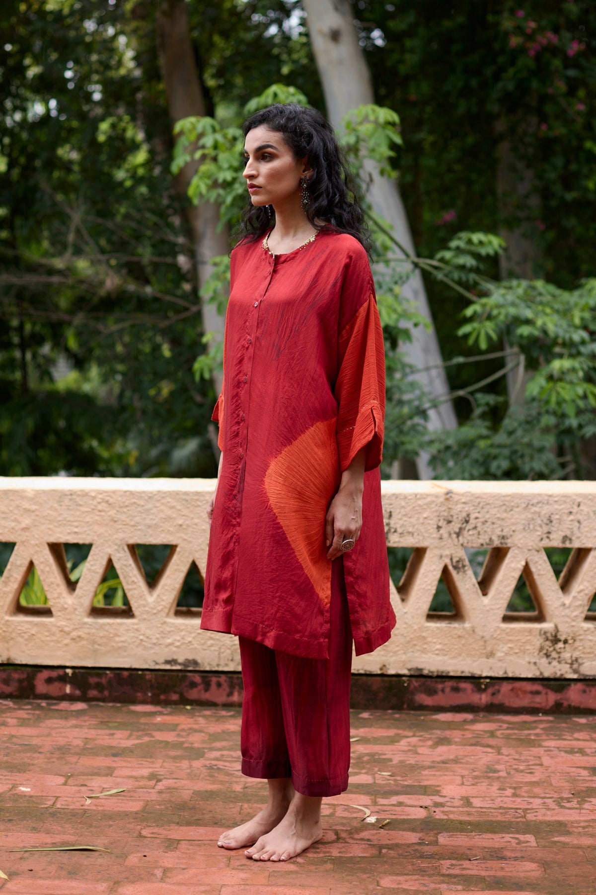 Red &amp; Orange Tunic Set