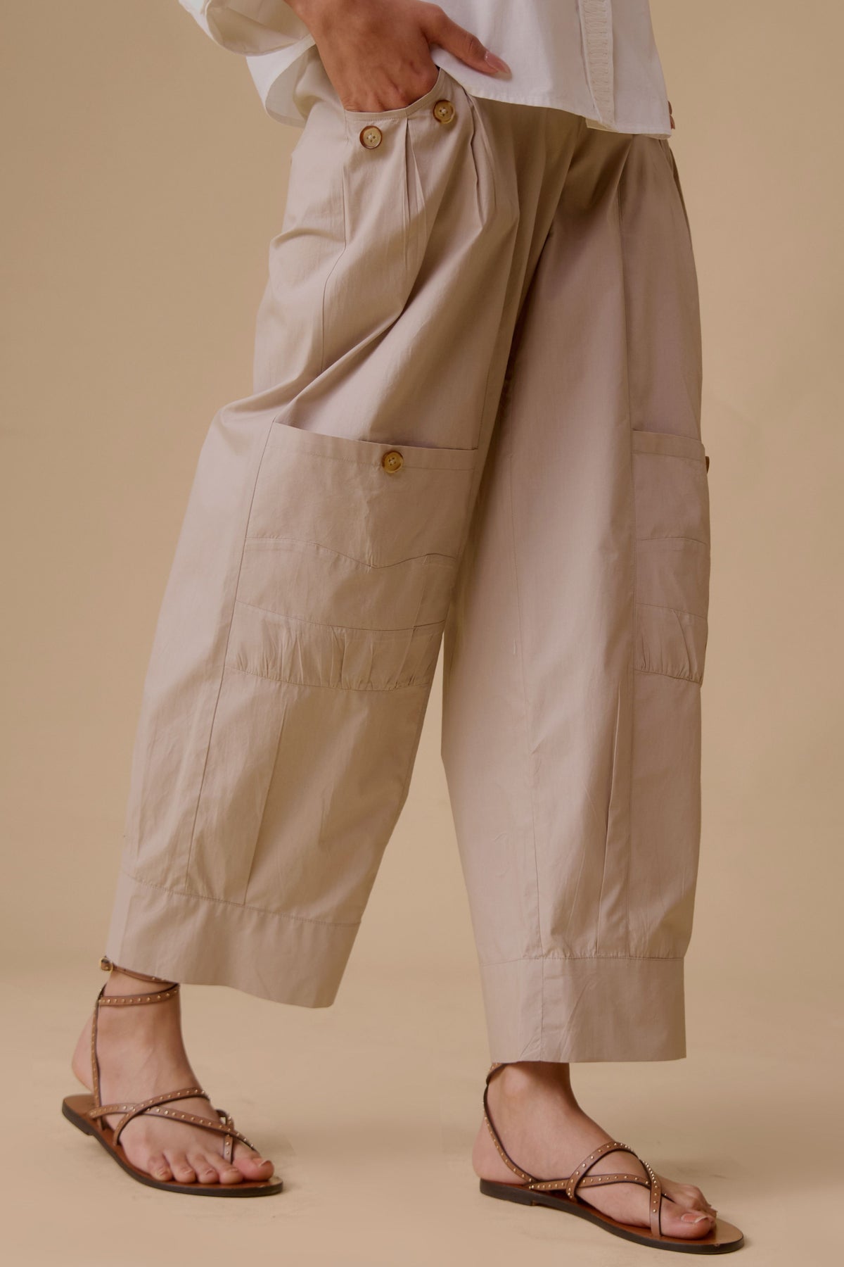 Beige Manya Pant