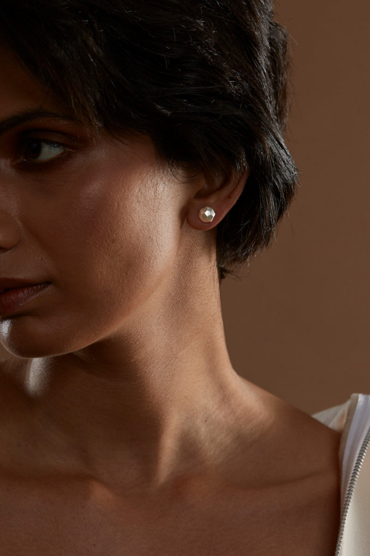 Facet Earrings Silver