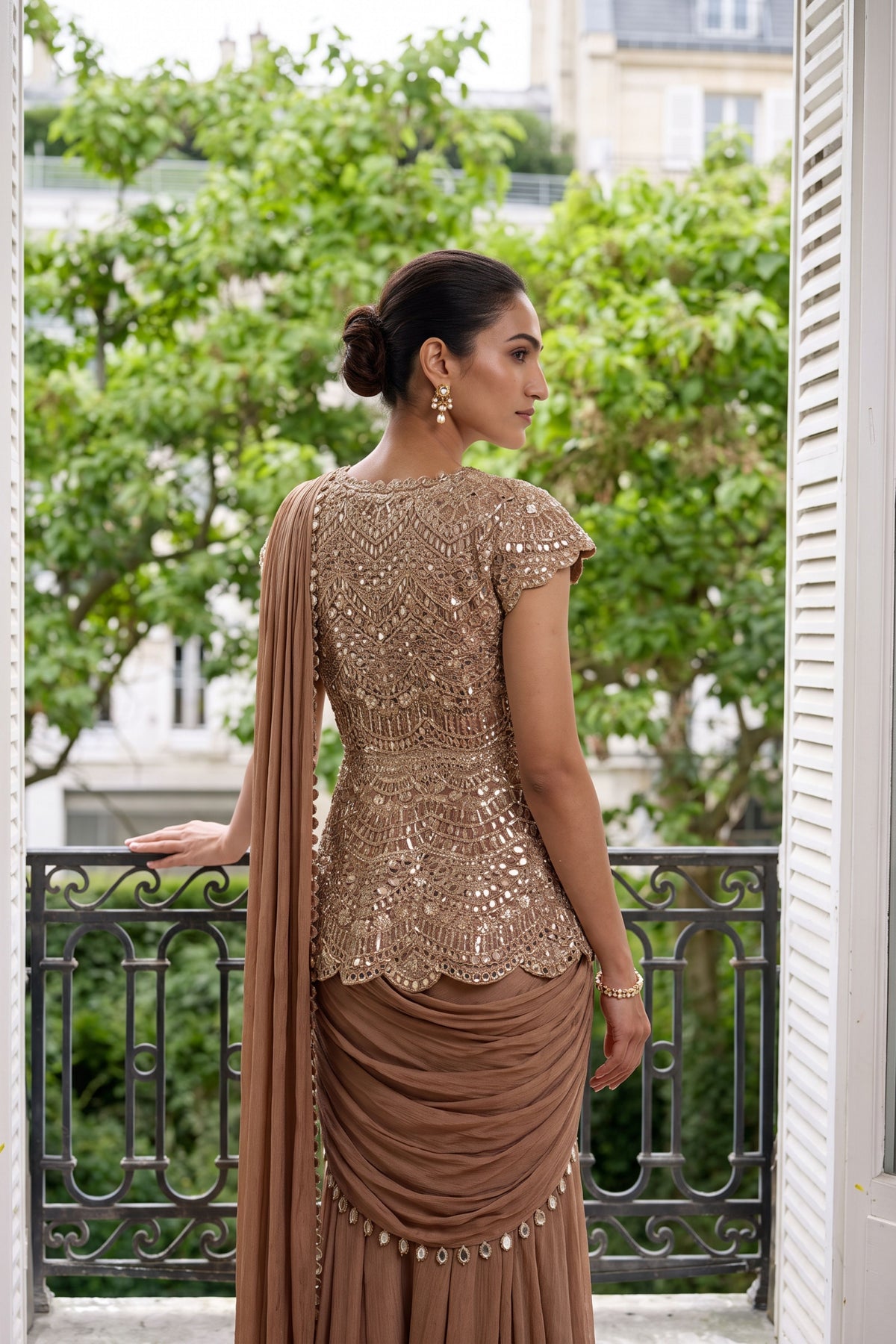 Ember Draped Saree Set