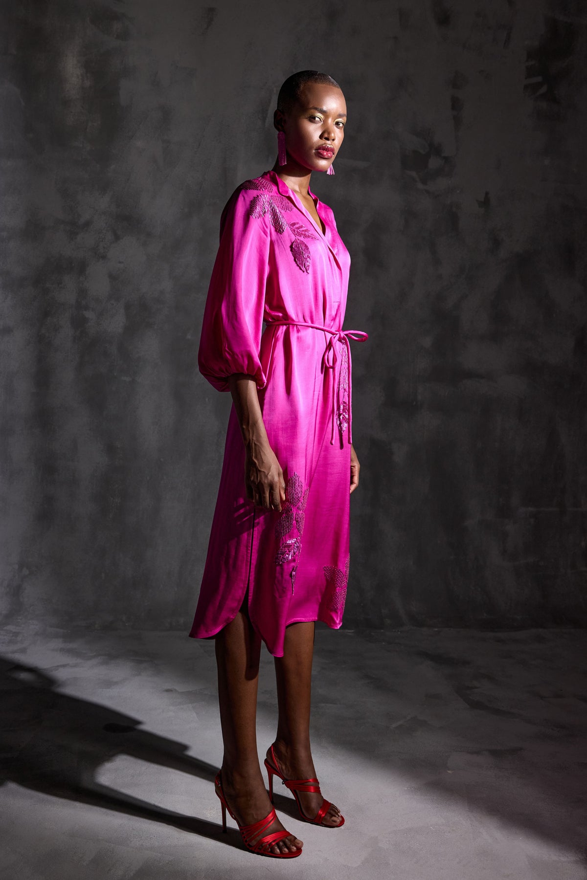 Moonflower Shift Dress With Belt