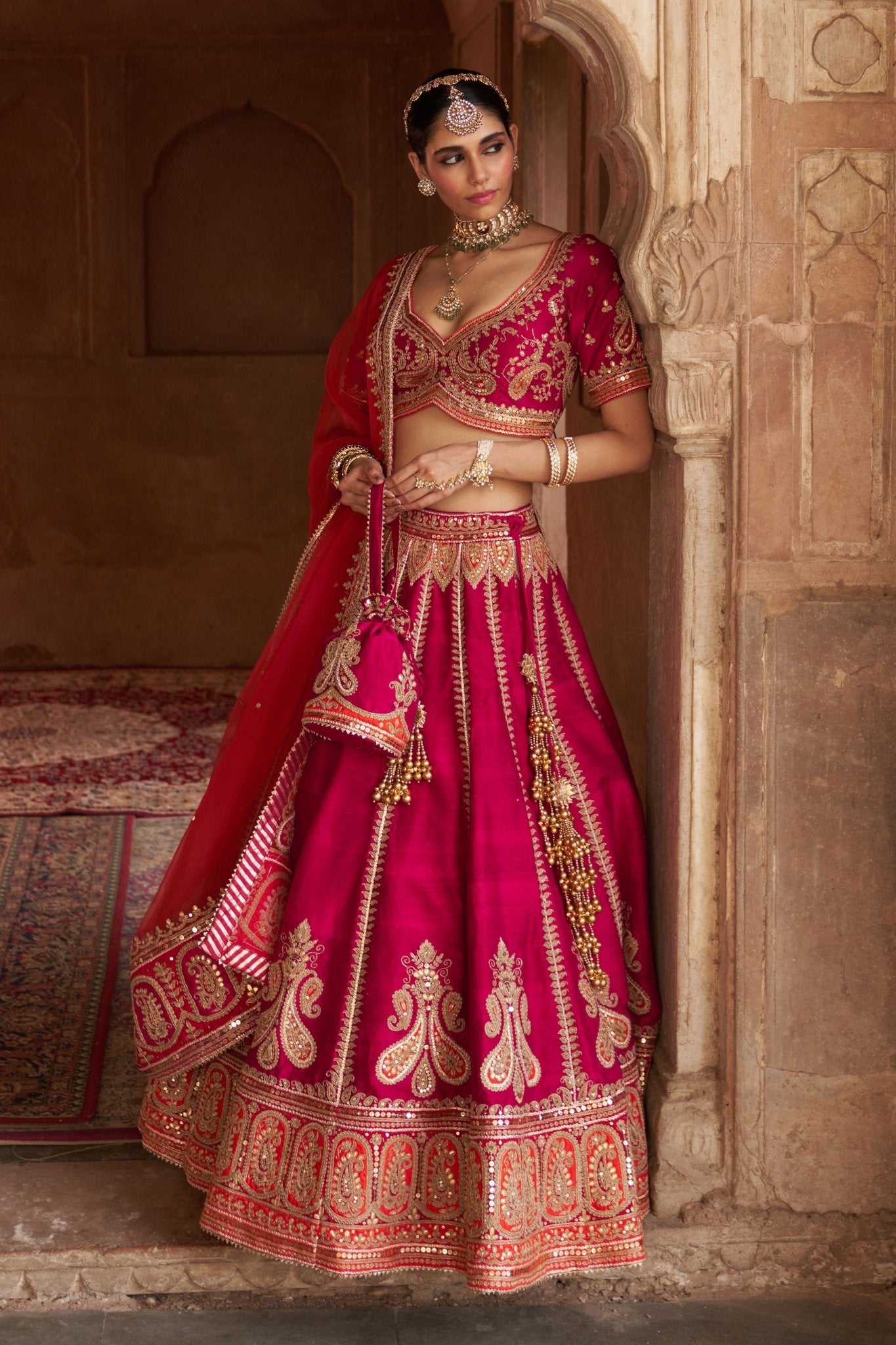 Amara Pink Lehenga Set - Sheetal Batra - Elahe