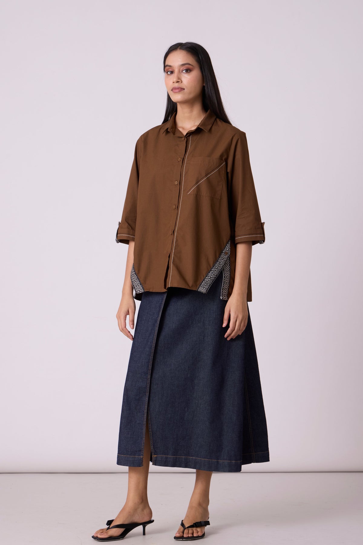 Doris Olive Brown Shirt