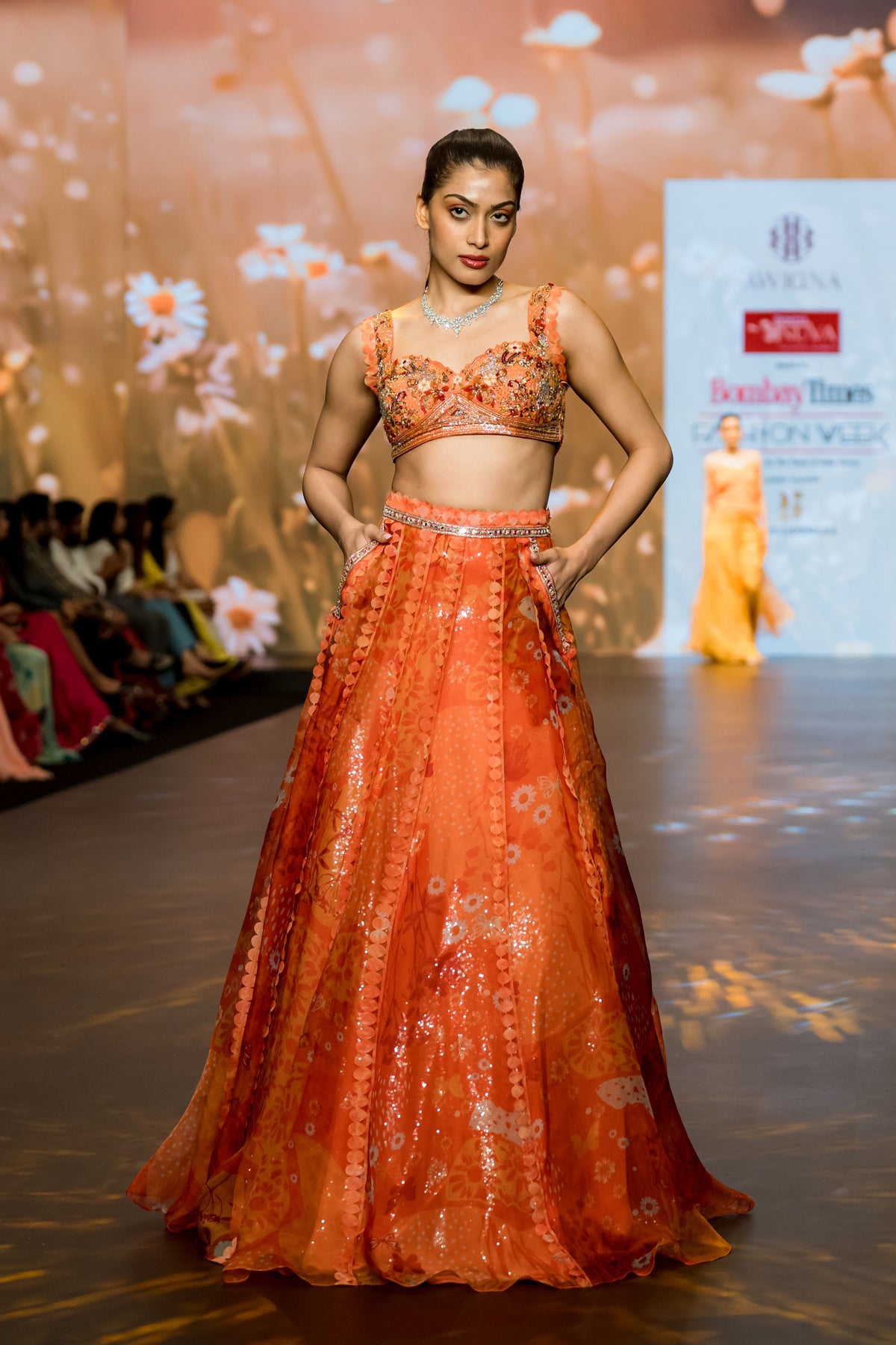 Orange Lehenga Set