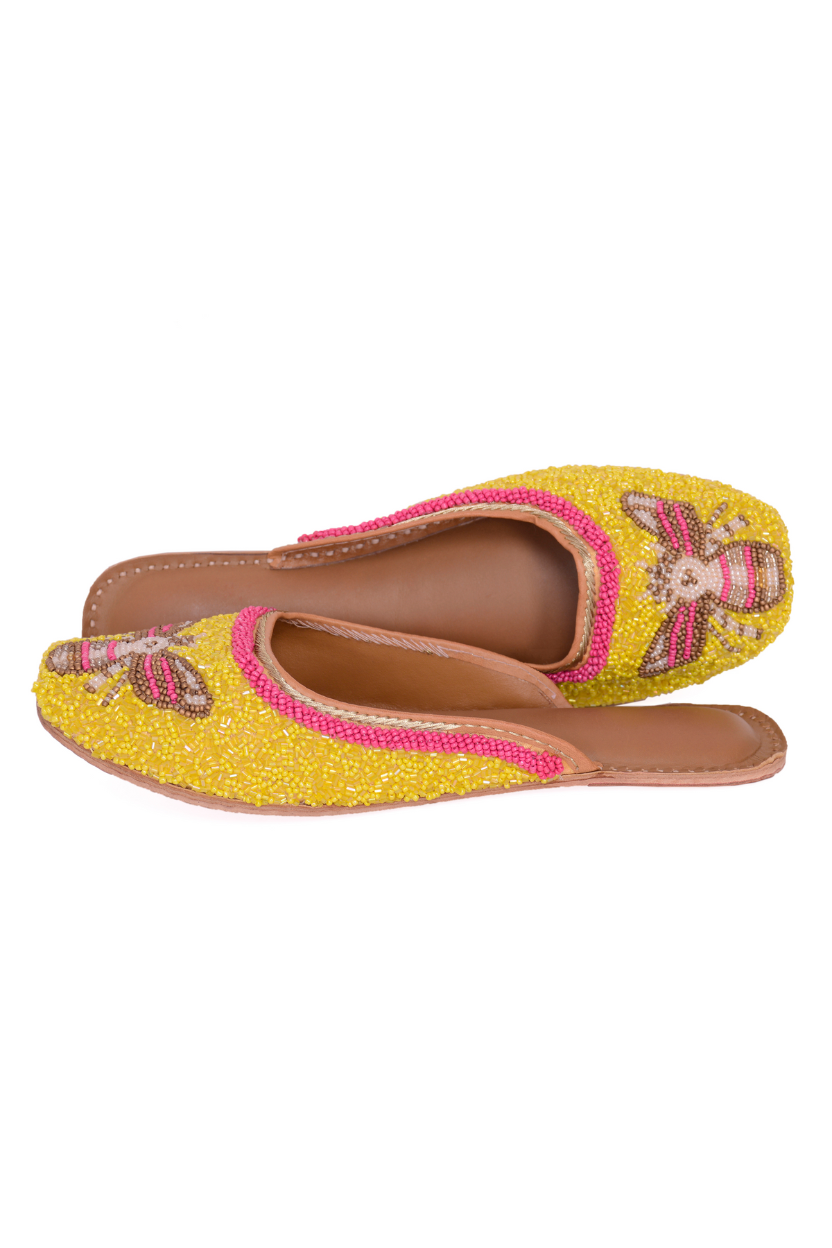 Queenbee jutti in yellow
