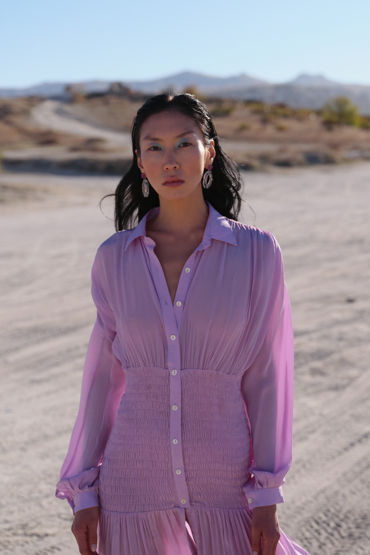 Shirt-dress With Ruching