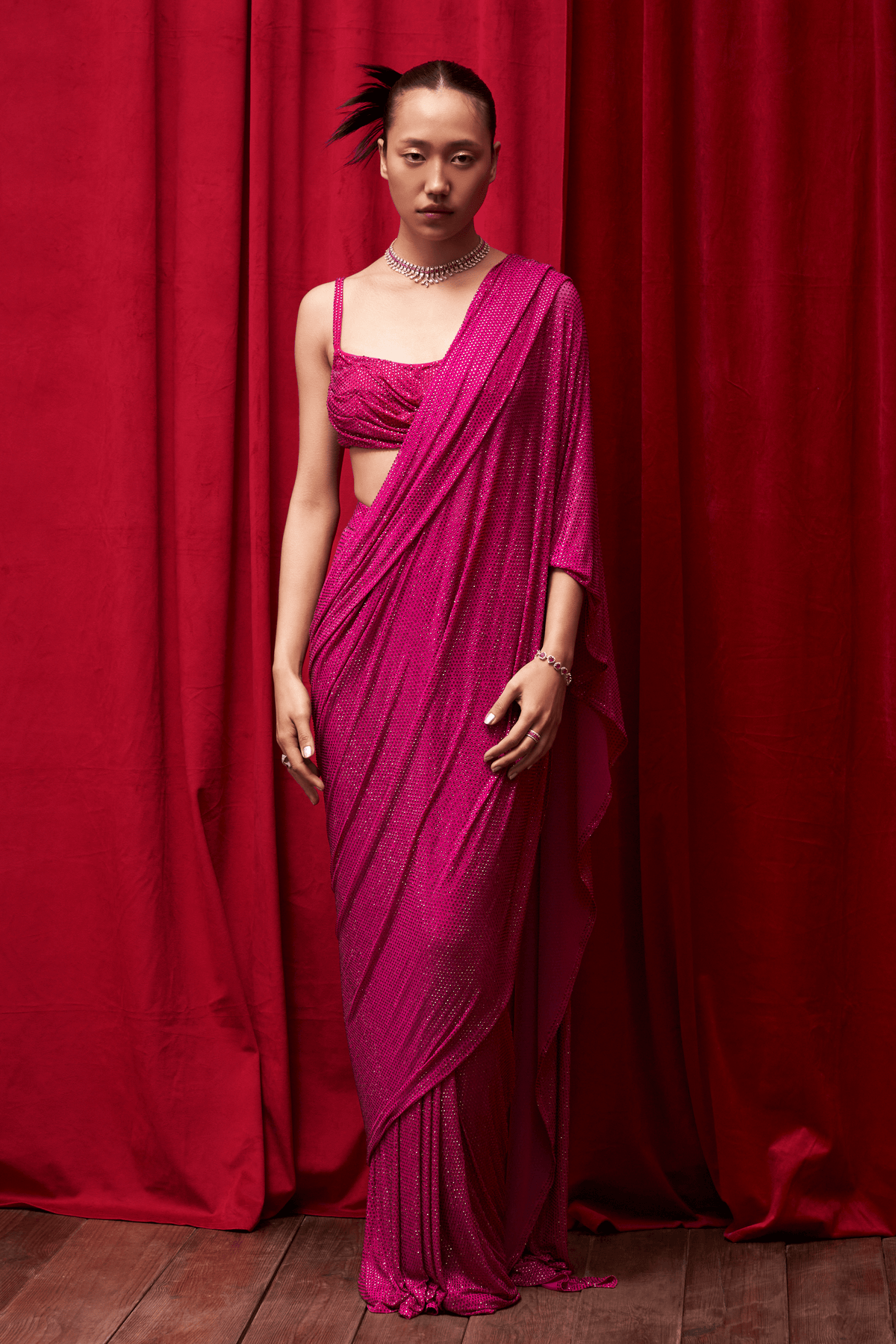 Magenta Magic Saree Set