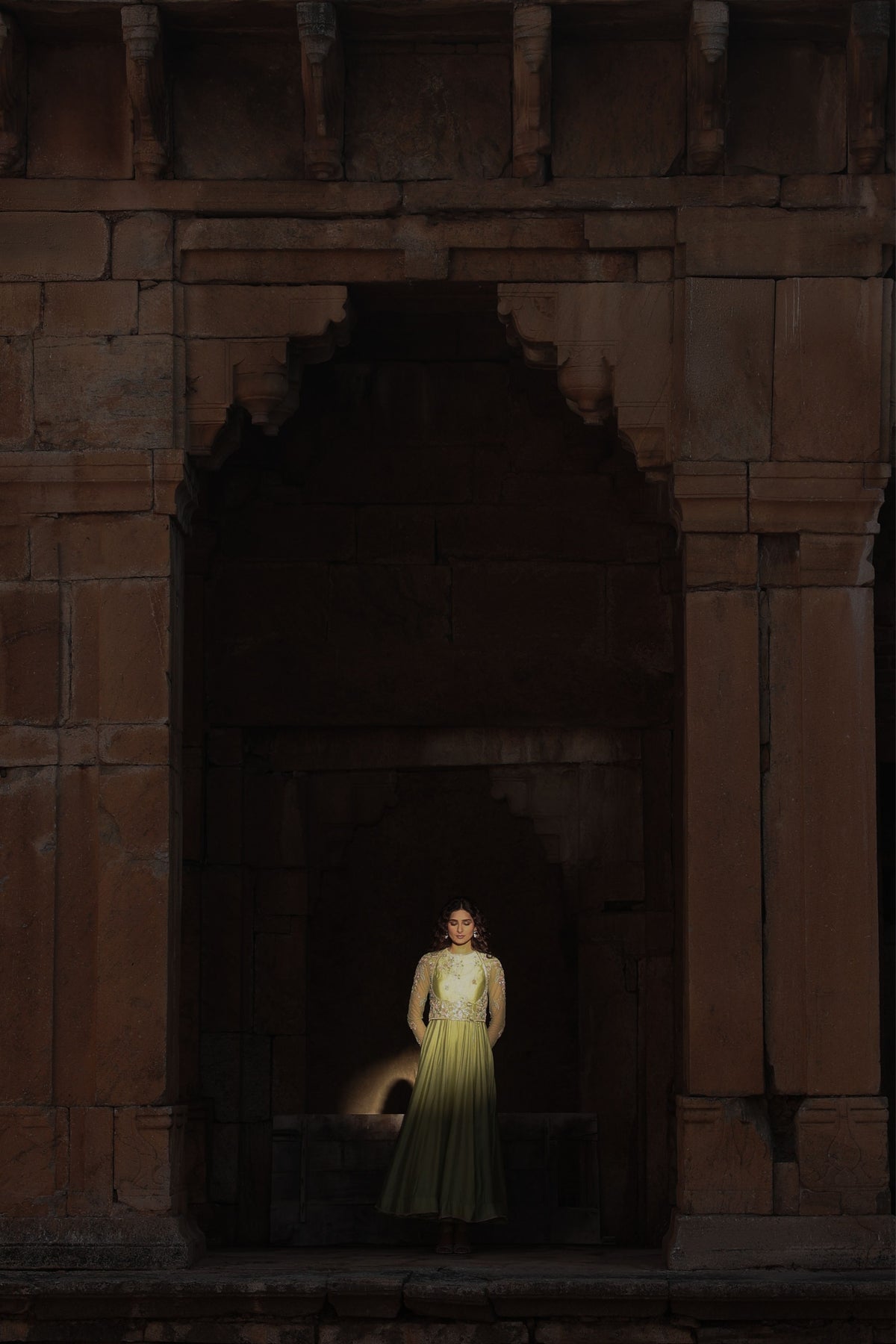 Vaayu Green Koti Anarkali Set