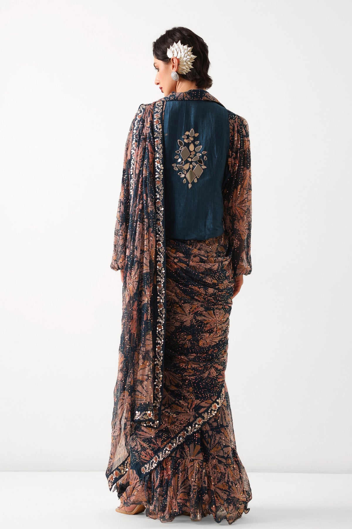 Prussian Sheesha Koti Saree