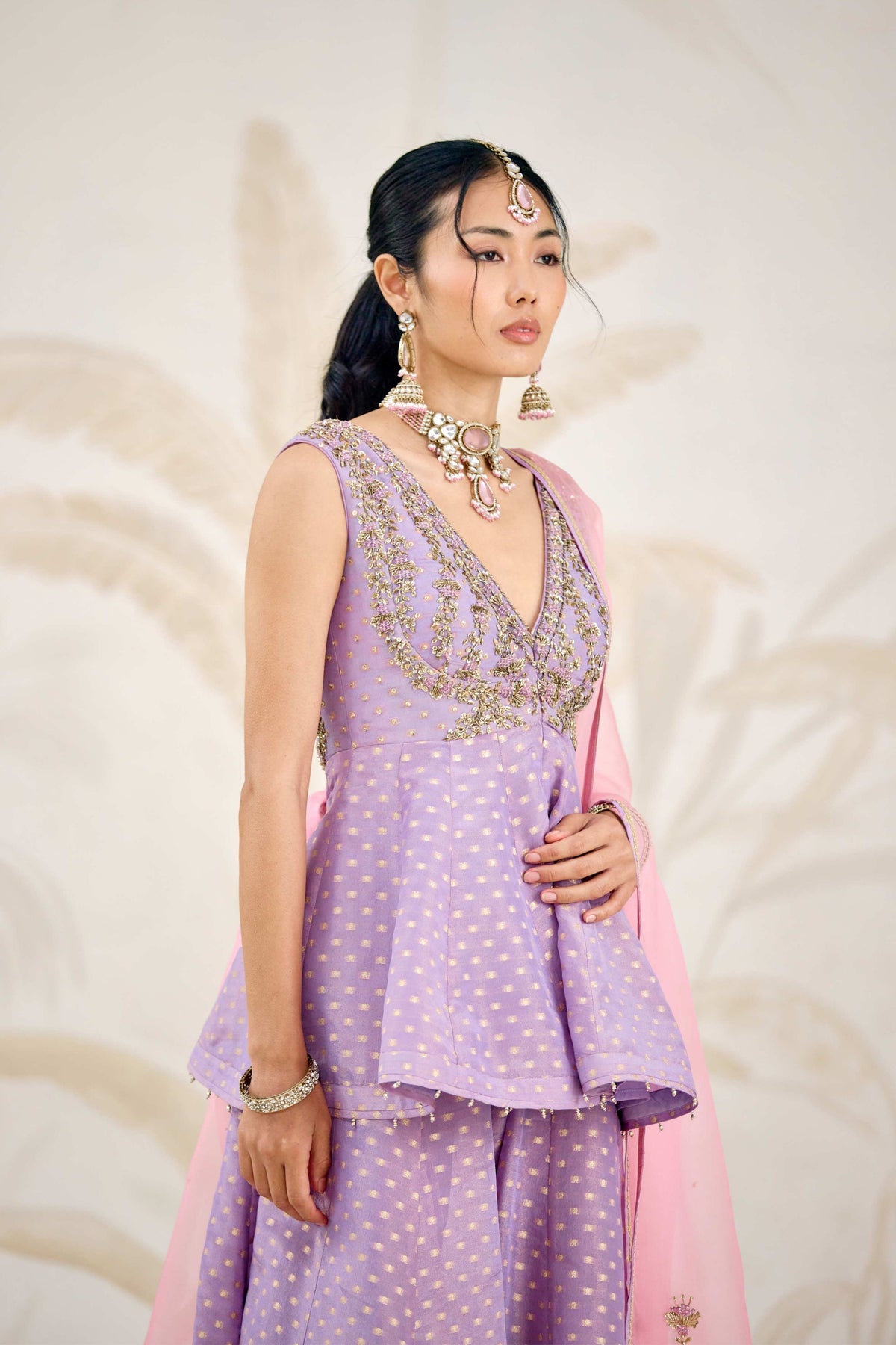 Orchid Lavender Sharara Set