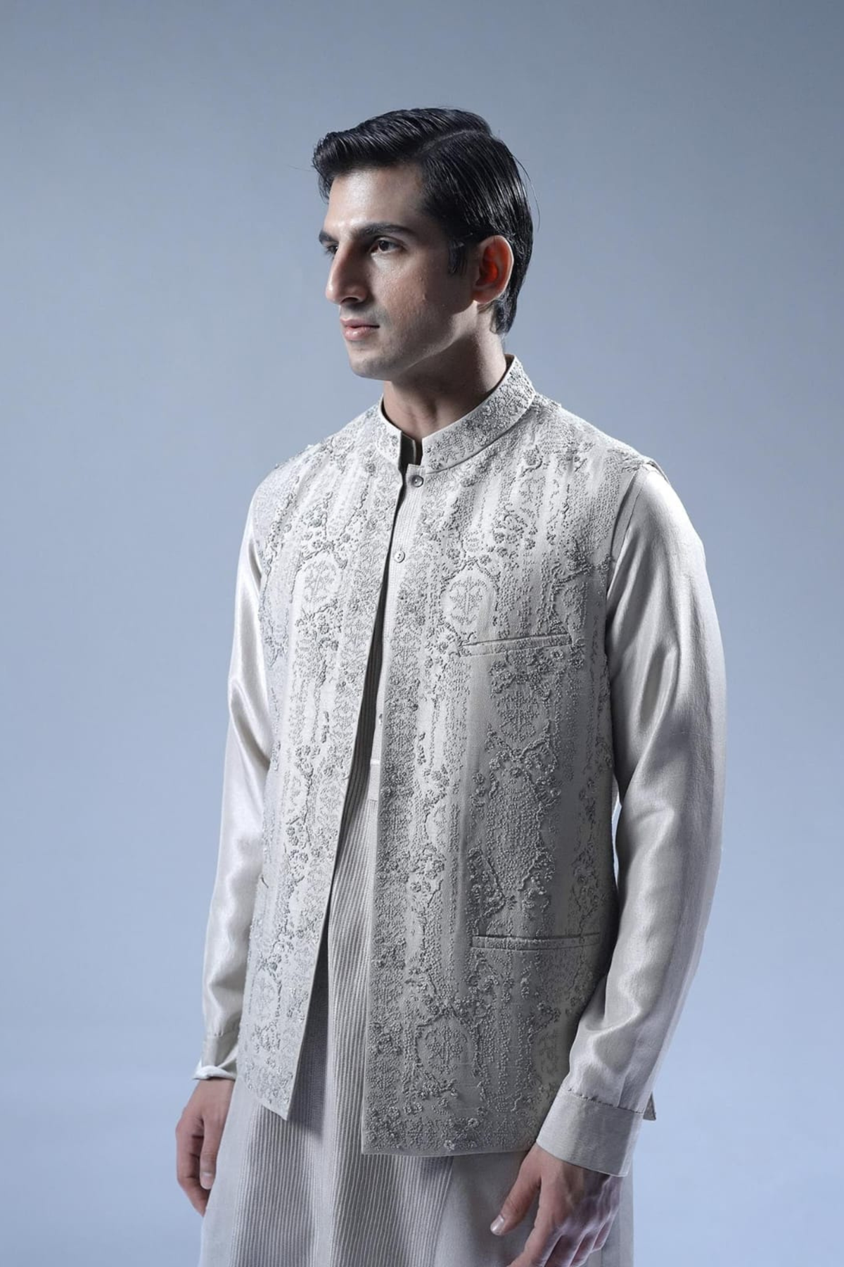 Regal Filigree Waist Jacket Set