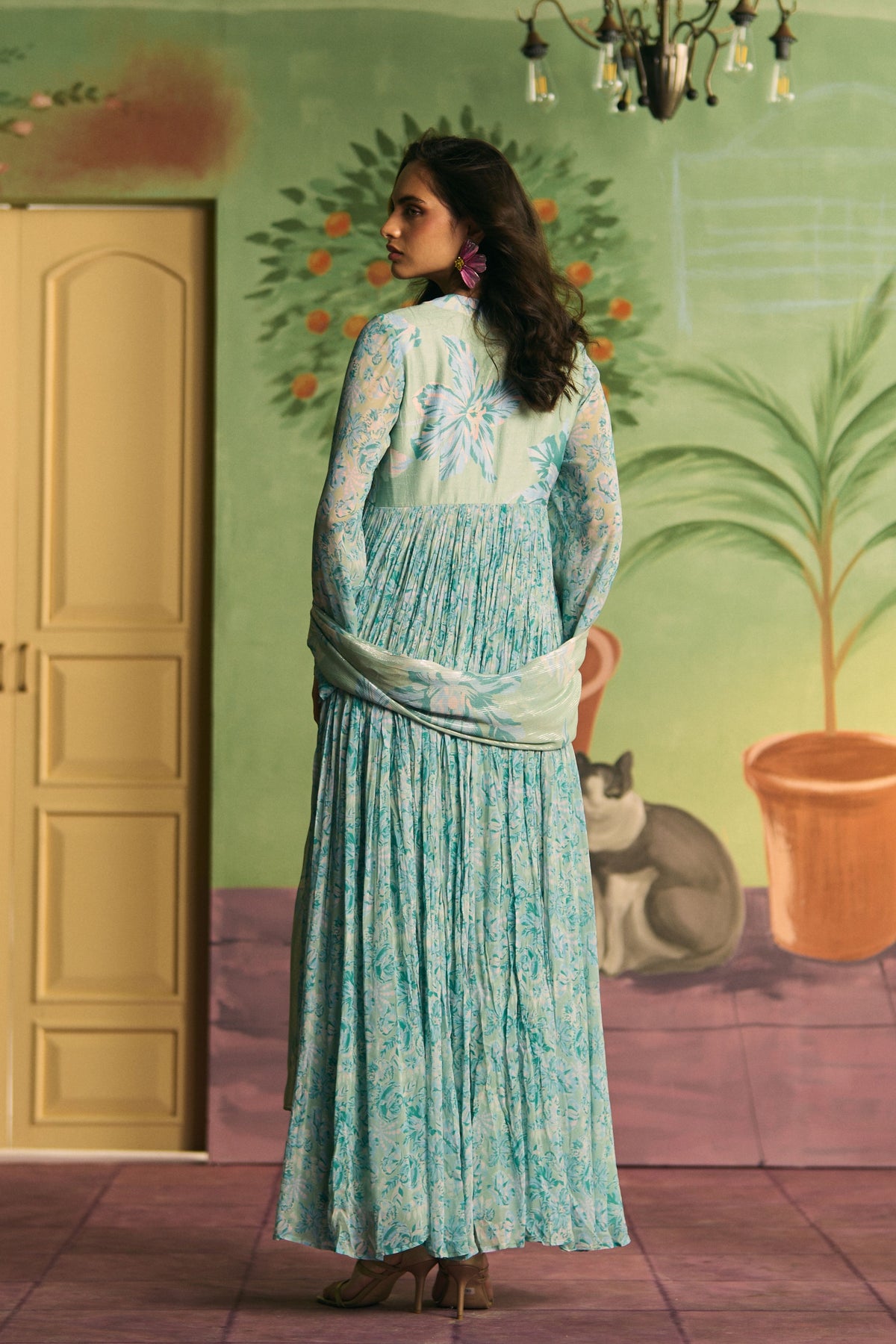 Mint Verdant Anarkali Set