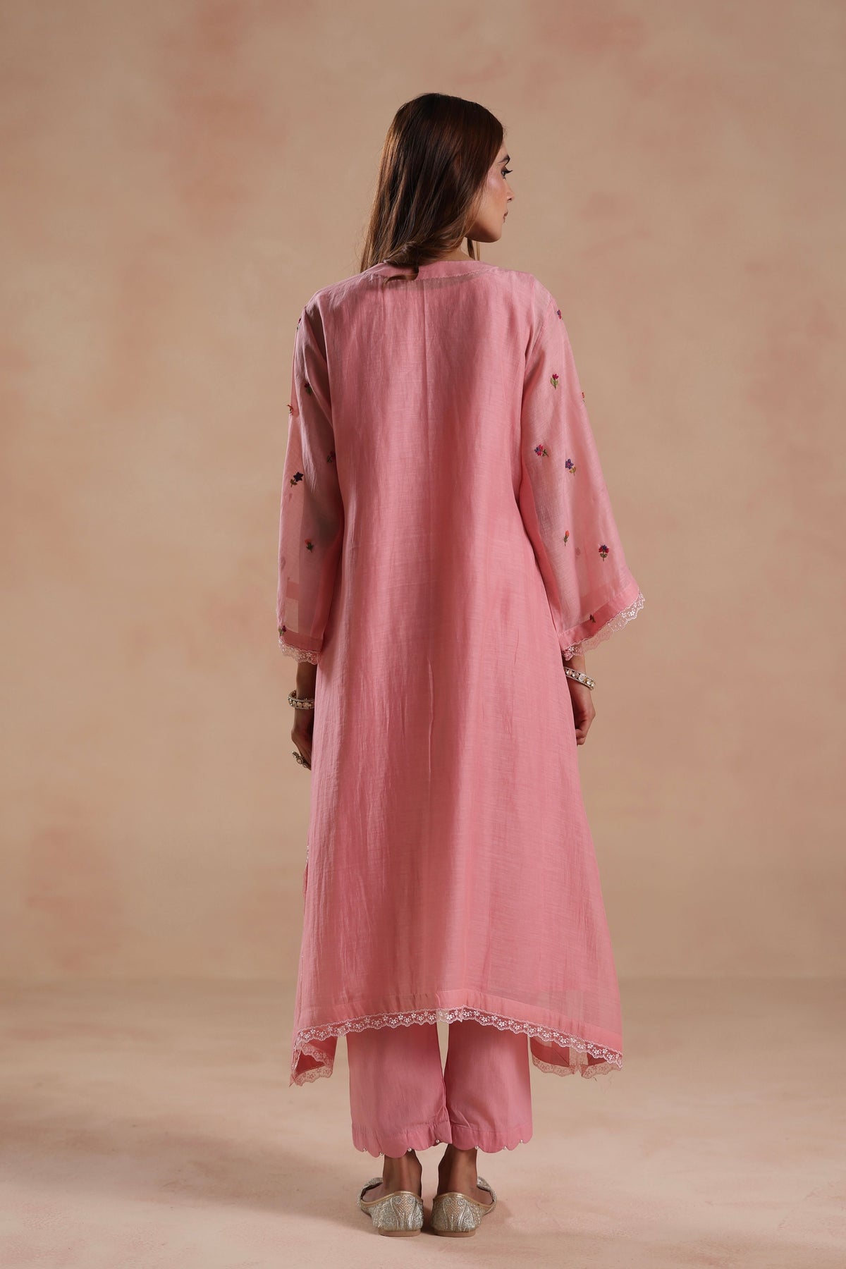 Evara Peach Kurta Set