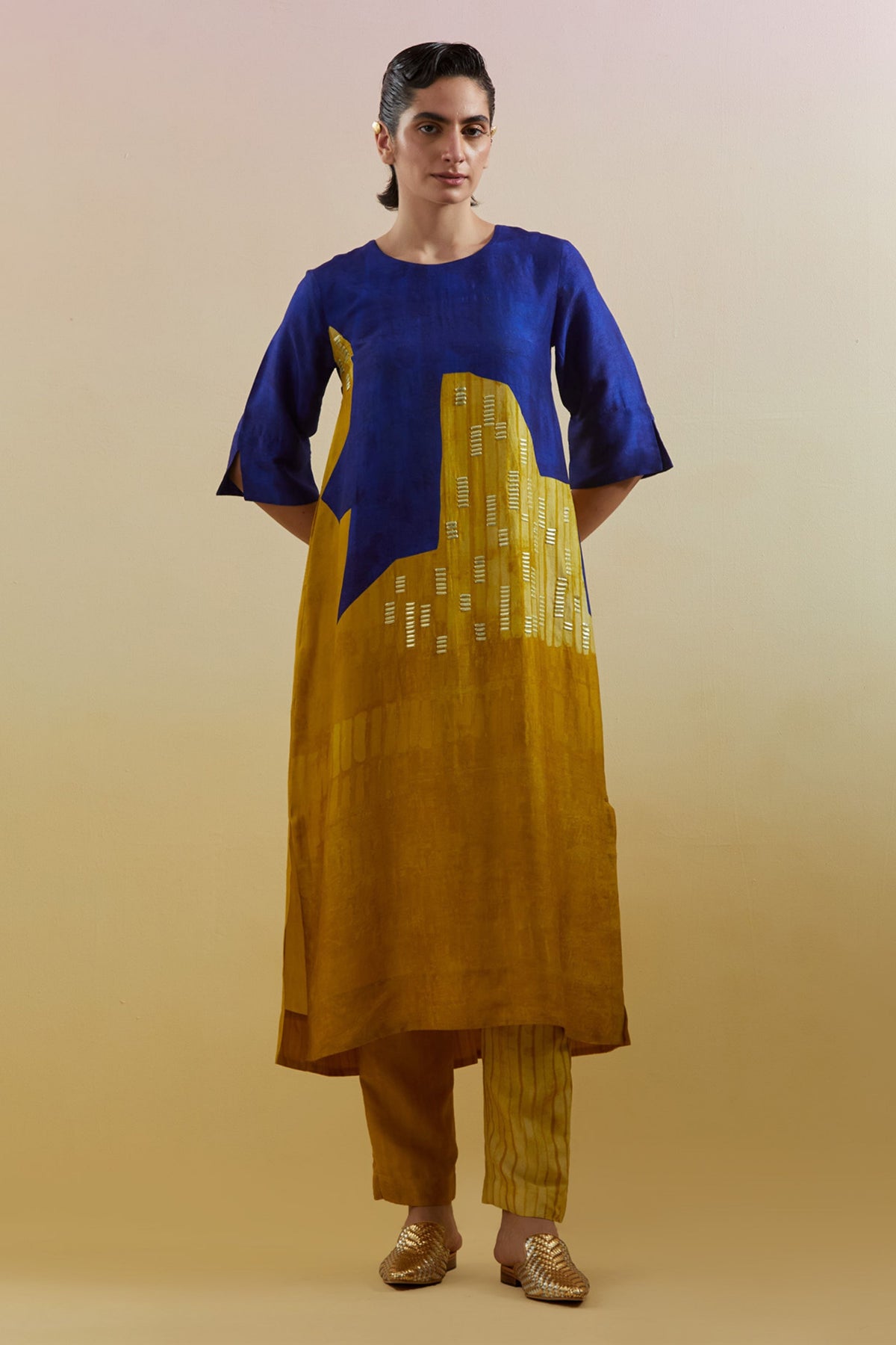 Omen Azure & Amber Kurta Set