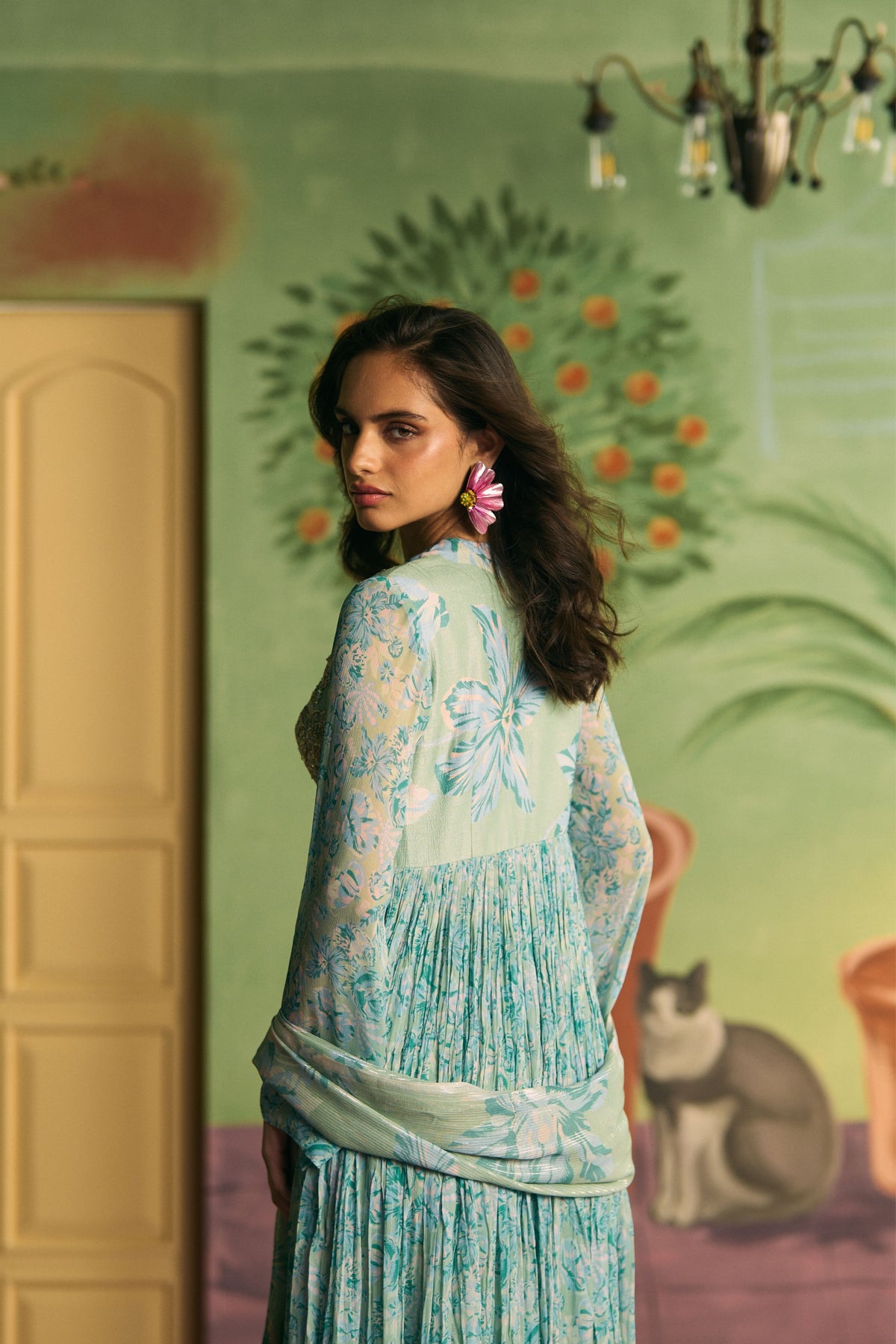 Mint Verdant Anarkali Set