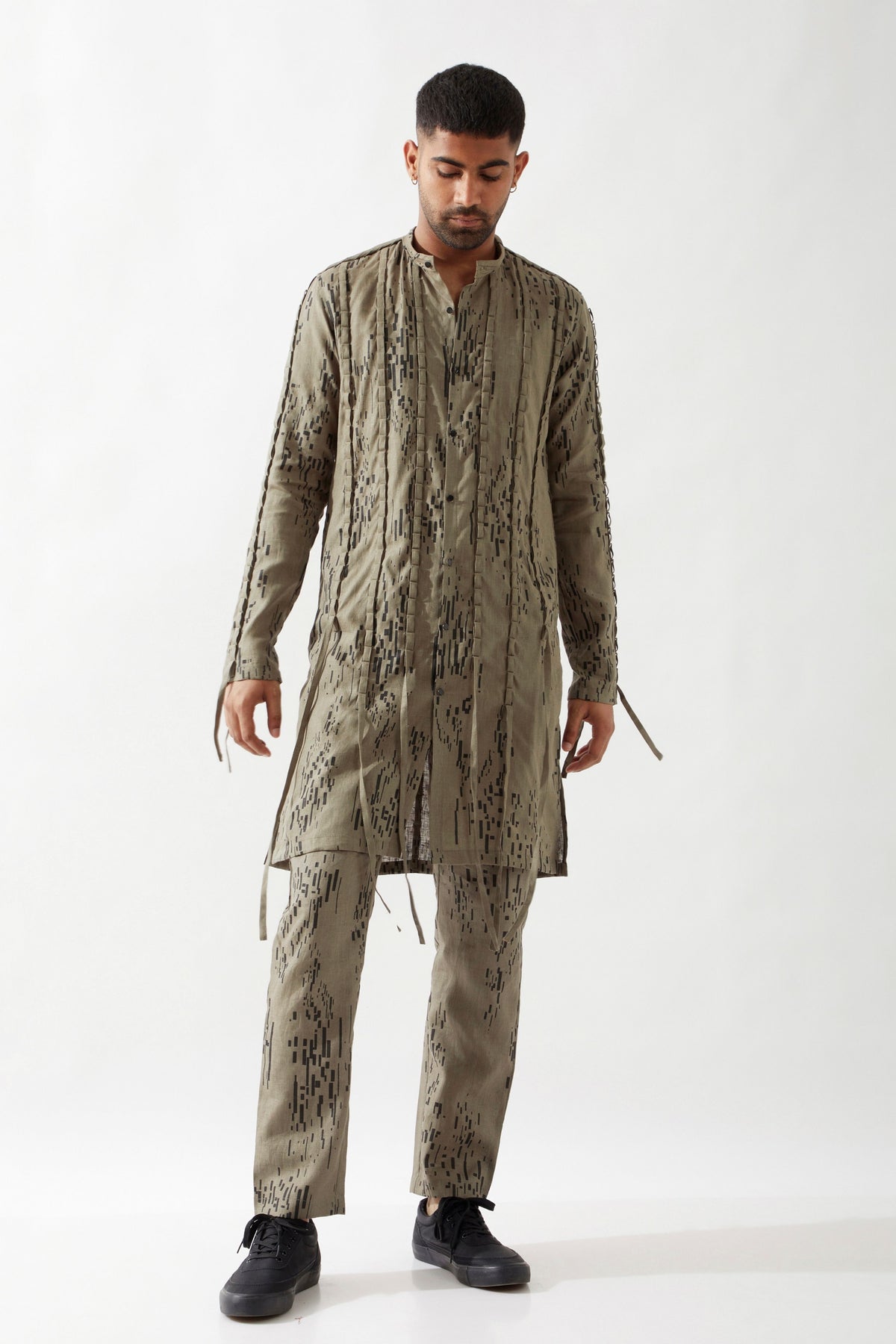 Colton Bricks Olive Kurta Set