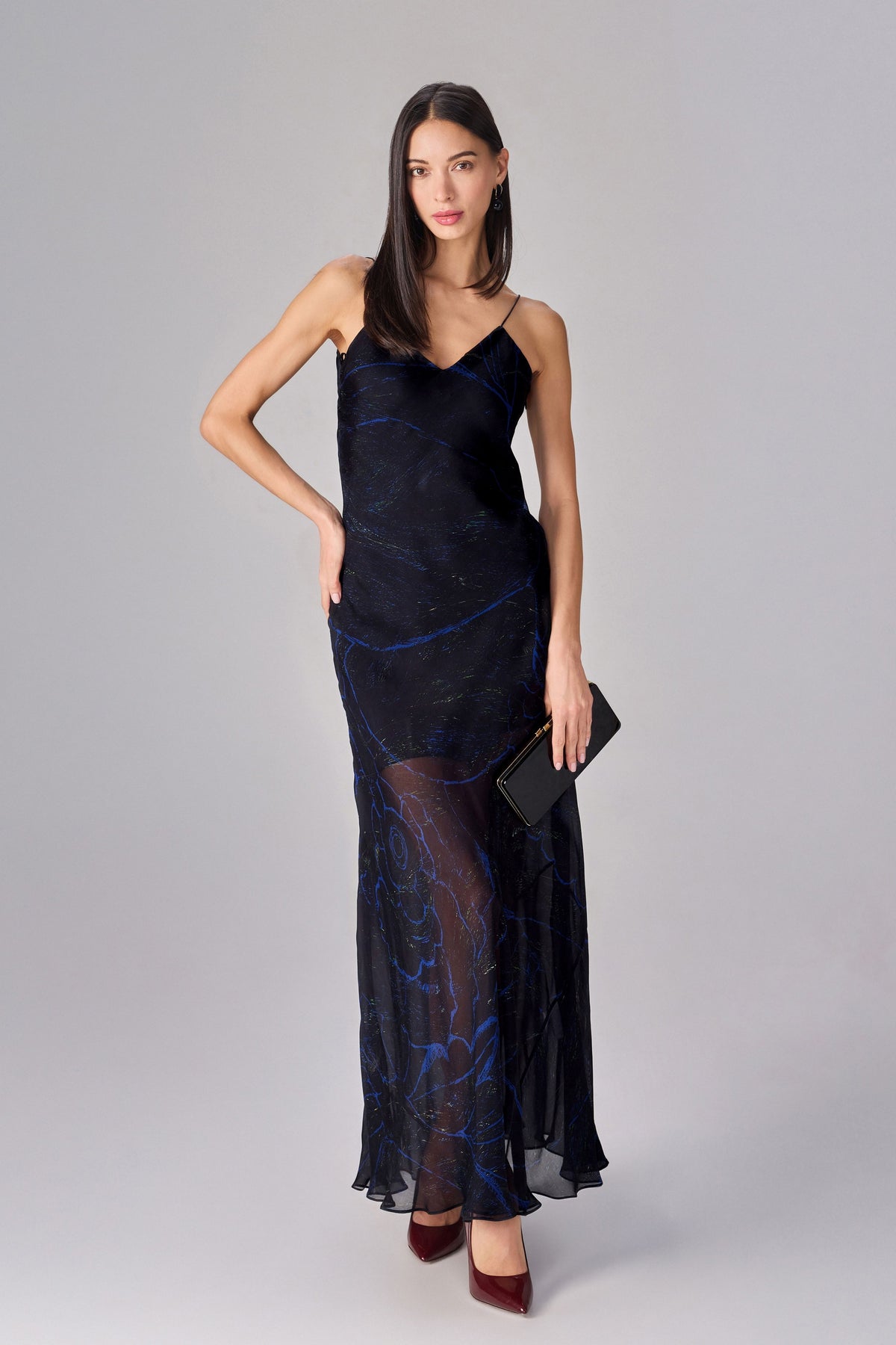 Black Scratch Flower Vihanna Dress