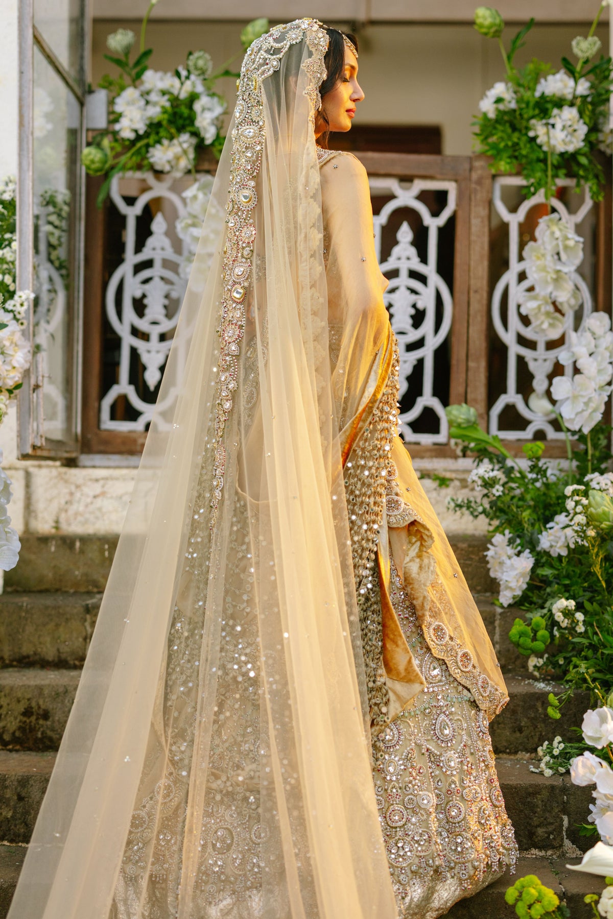 Mrigakshi Lehenga Set With Veil