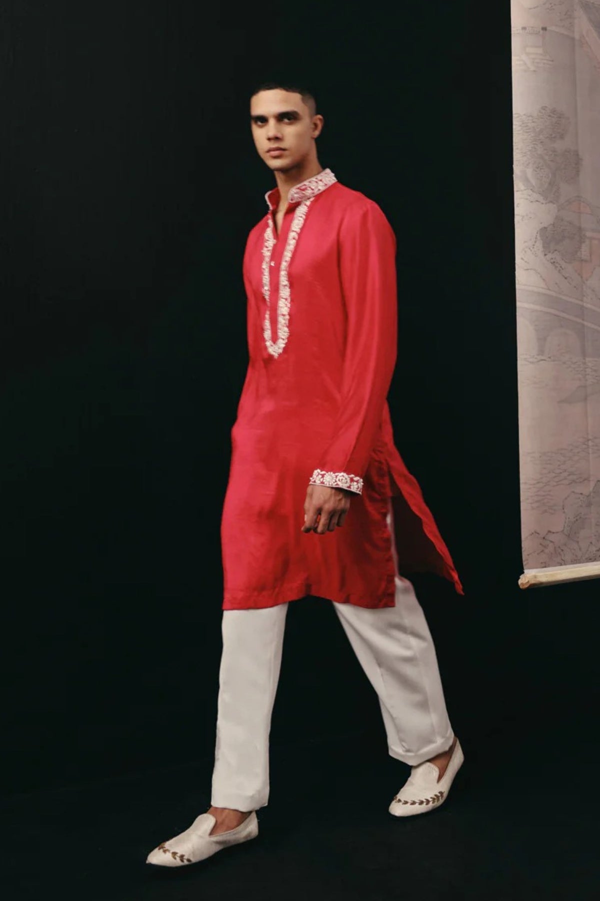Parsi Red Kurta Set