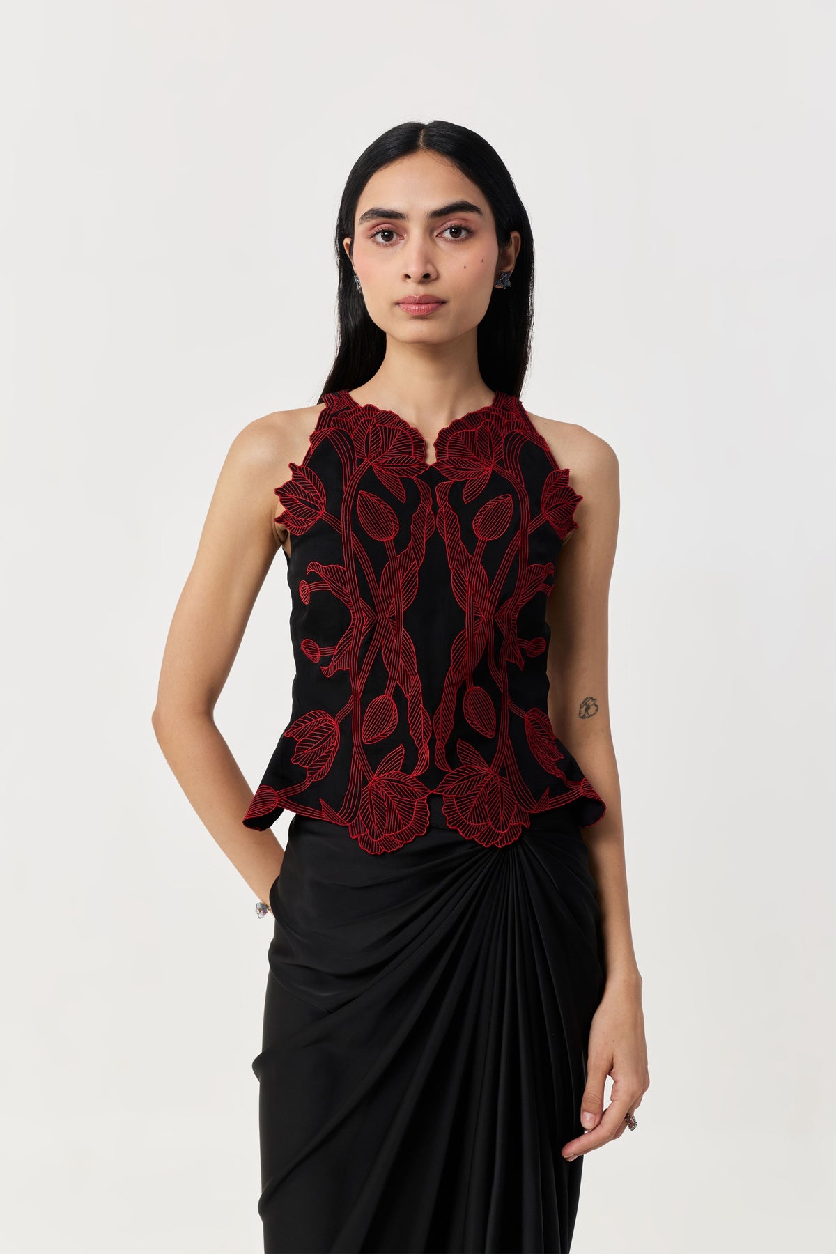 Wild Tulip Black Red Top