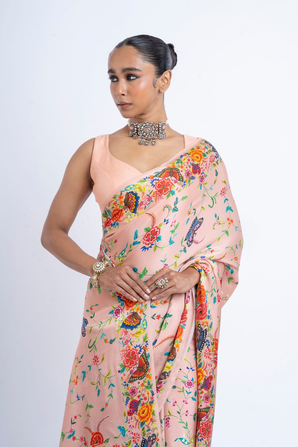 Kanchan Saree in Blossom Pink