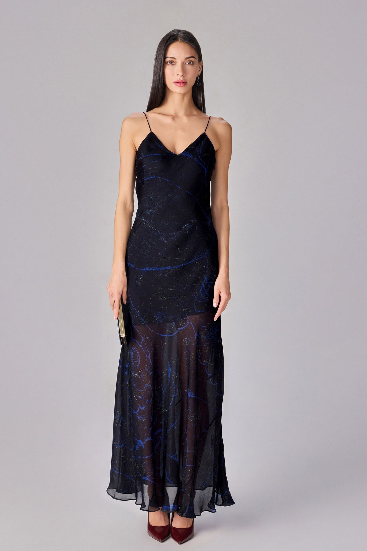 Black Scratch Flower Vihanna Dress