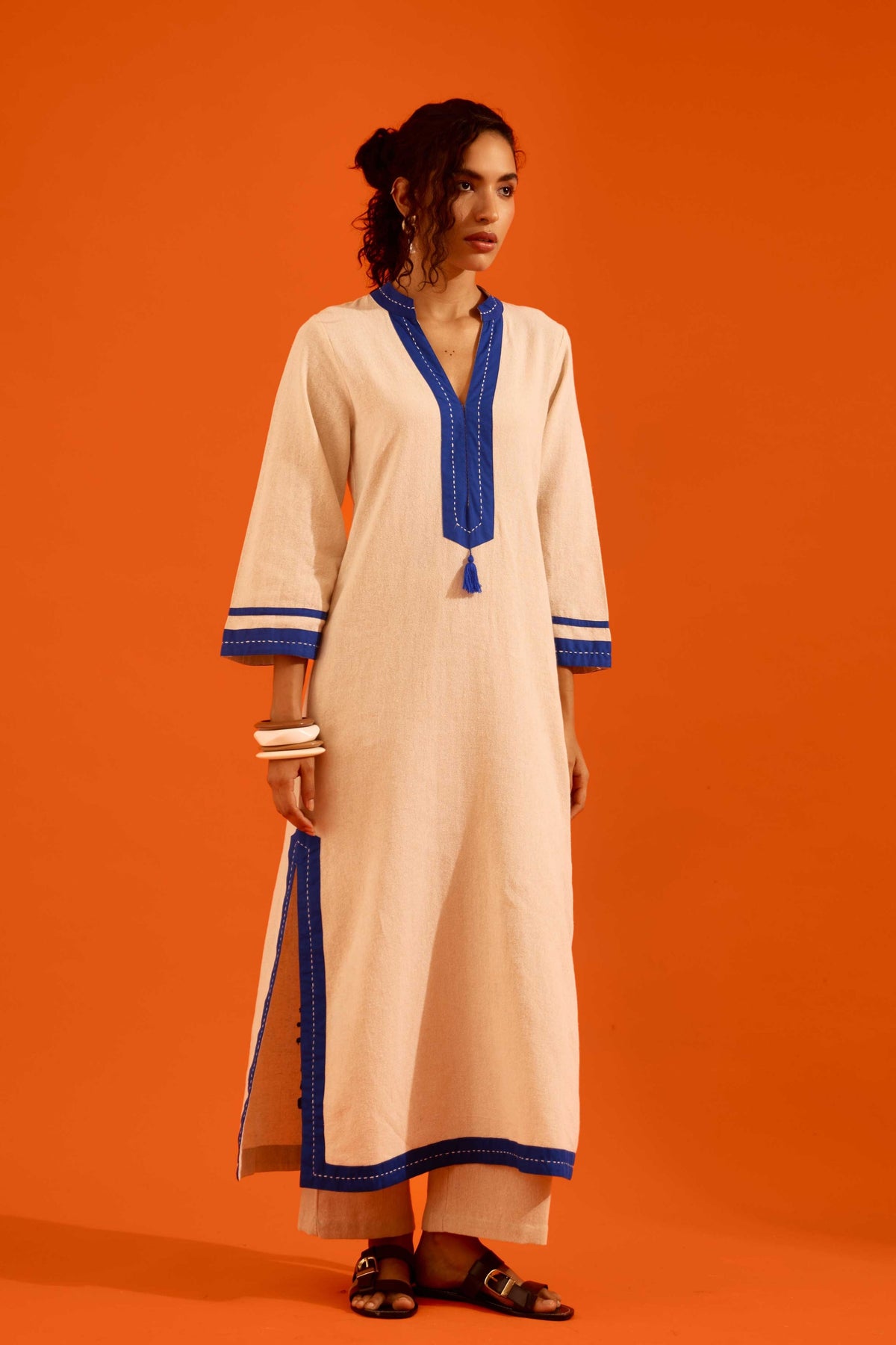 Natural Jute Kurta Set