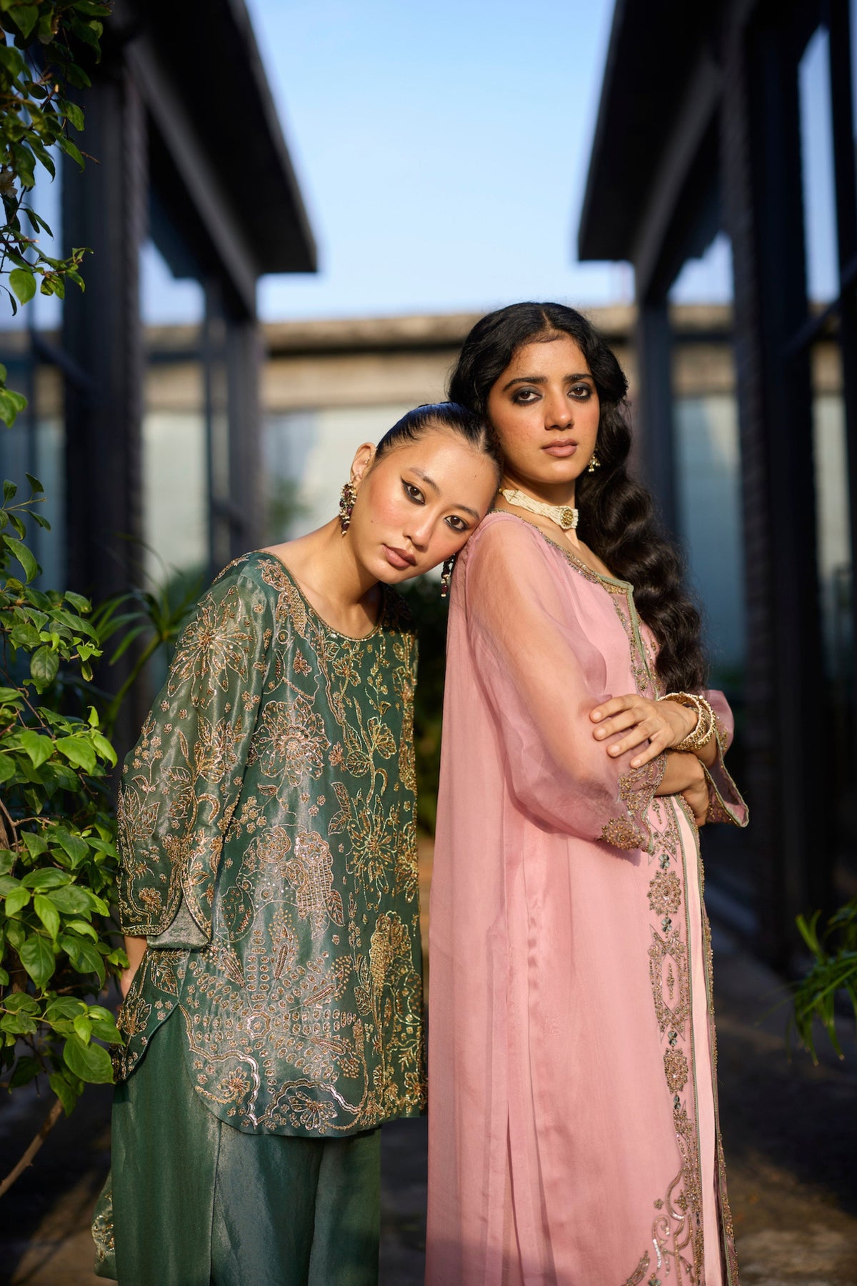 Teal Nimrat Tunic Set