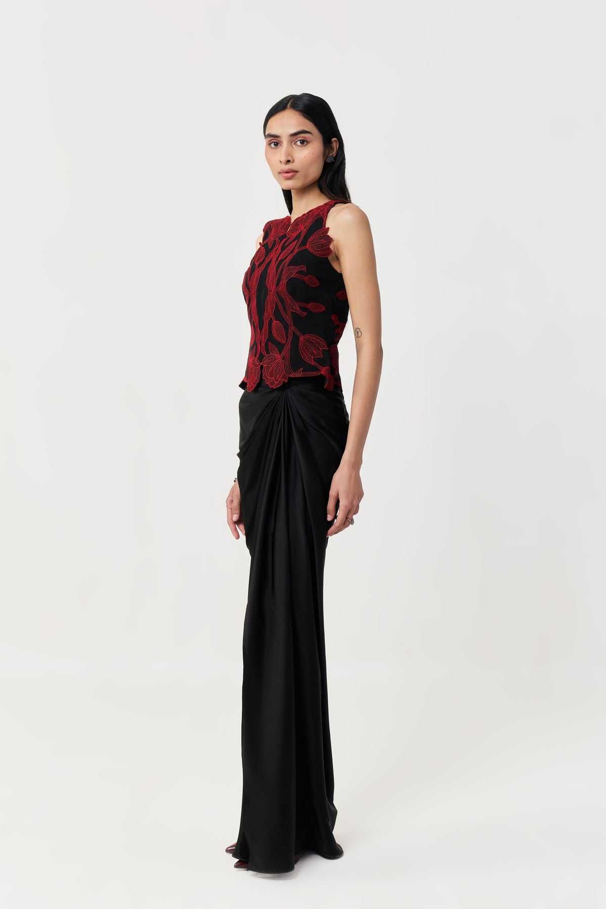 Wild Tulip Black Red Top