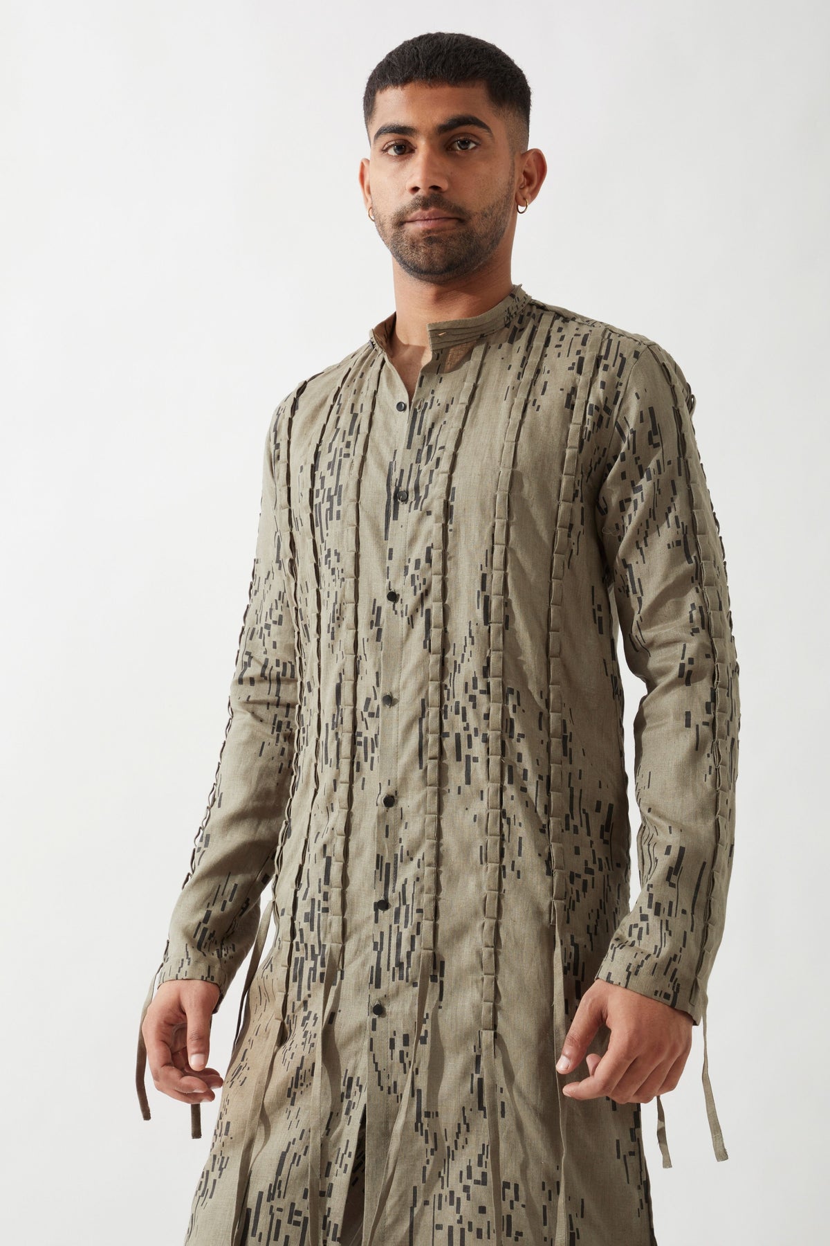 Colton Bricks Olive Kurta Set