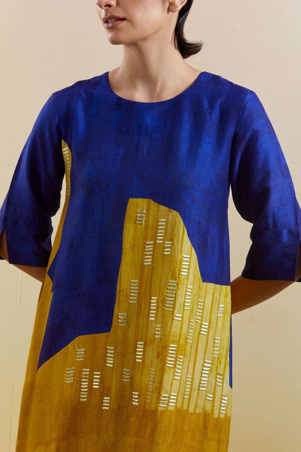 Omen Azure & Amber Kurta Set