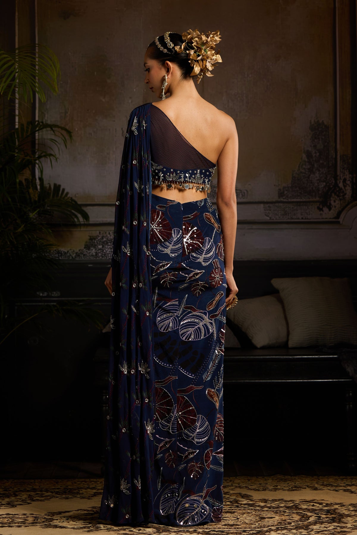Dark Blue Highlighted Co-ord Set