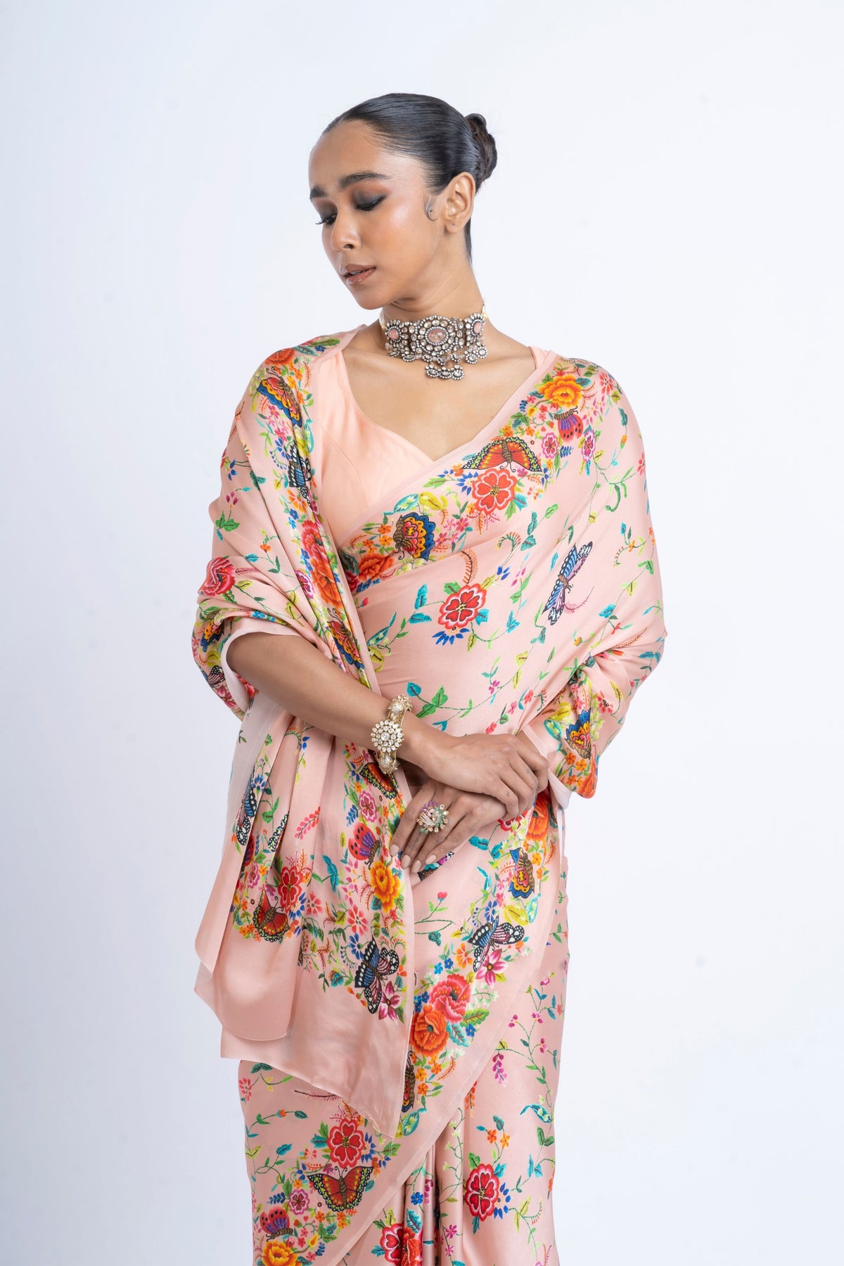 Kanchan Saree in Blossom Pink