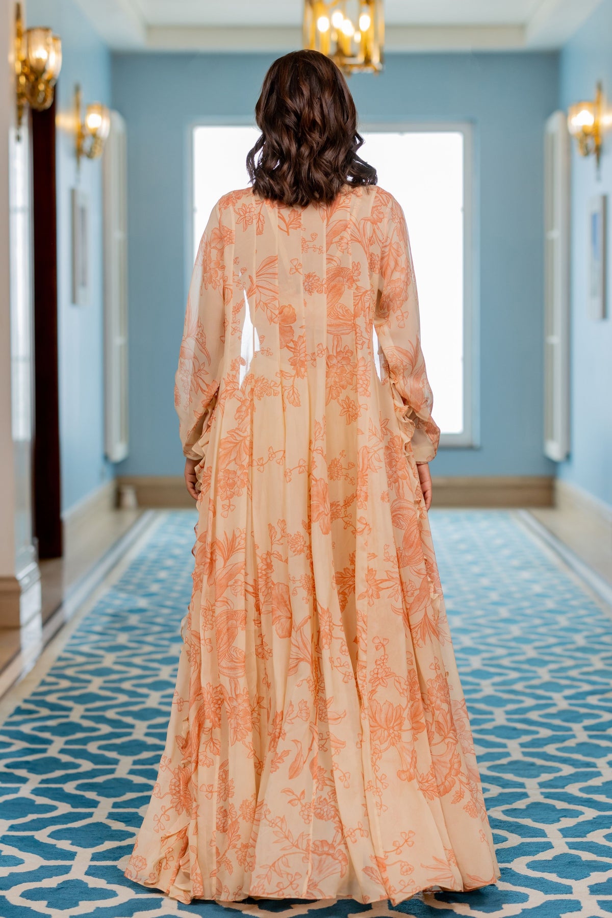 Corolla Peach Jacket Set