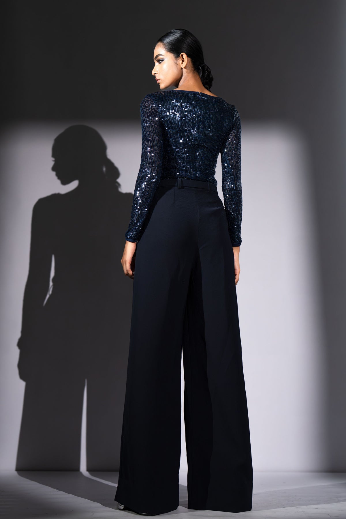 Navy Pants With Belt