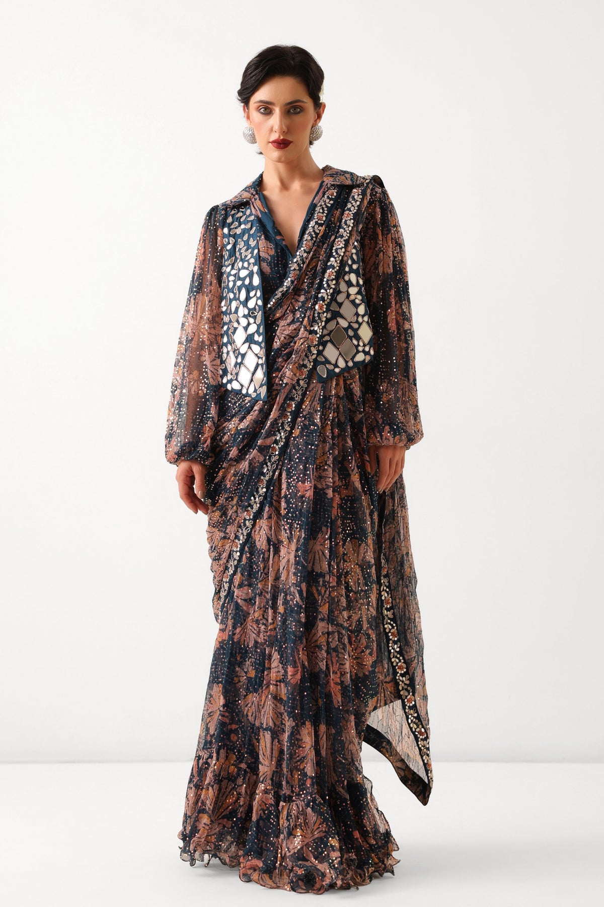Prussian Sheesha Koti Saree