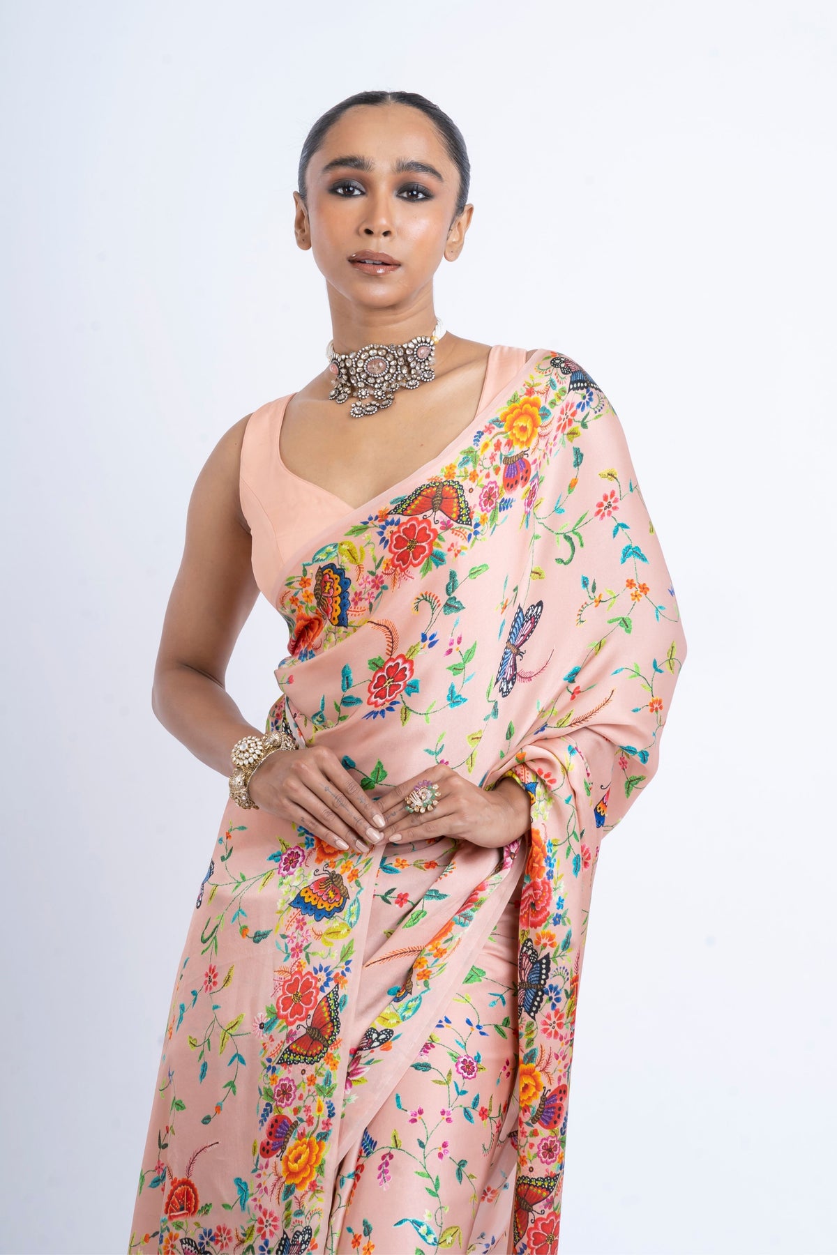 Kanchan Saree in Blossom Pink