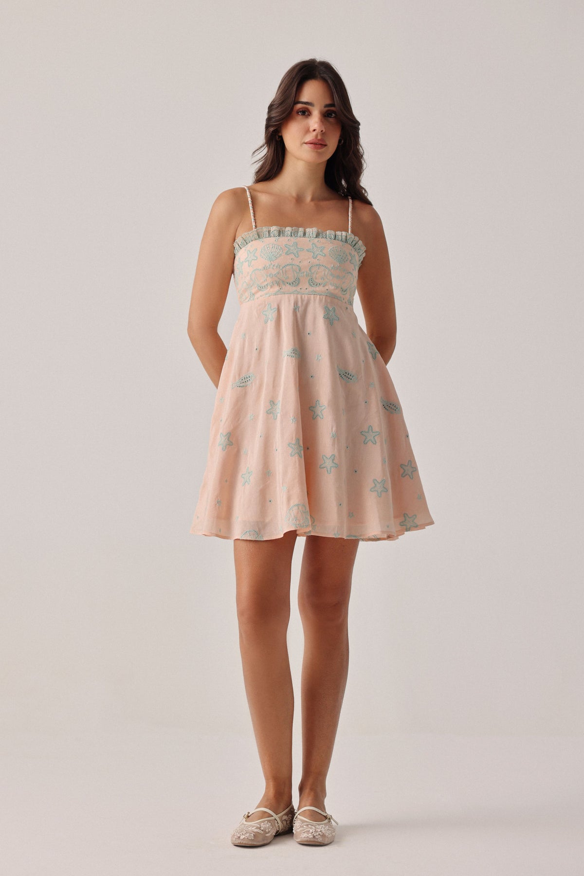 Peach Nora Mini Dress