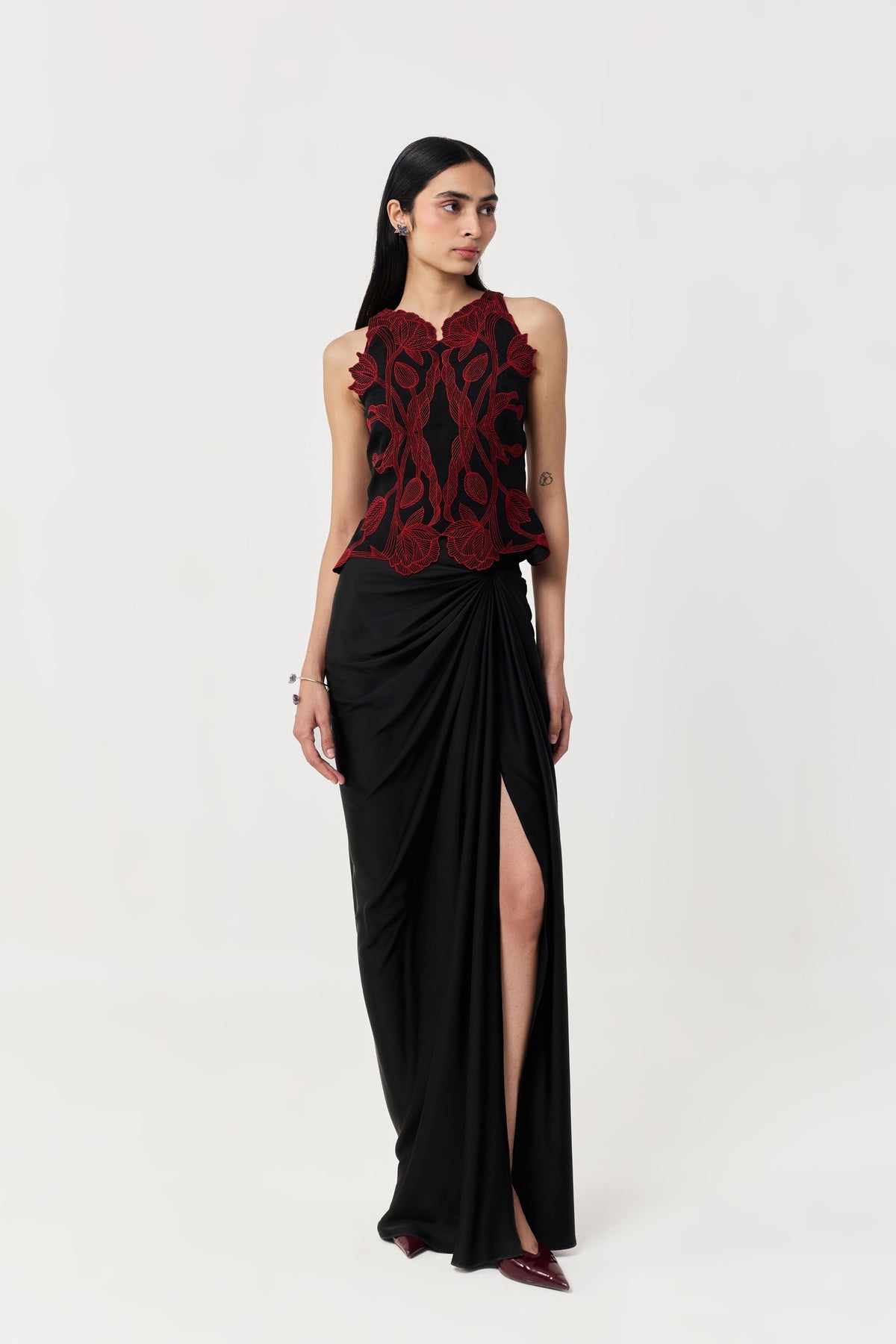 Wild Tulip Black Red Top