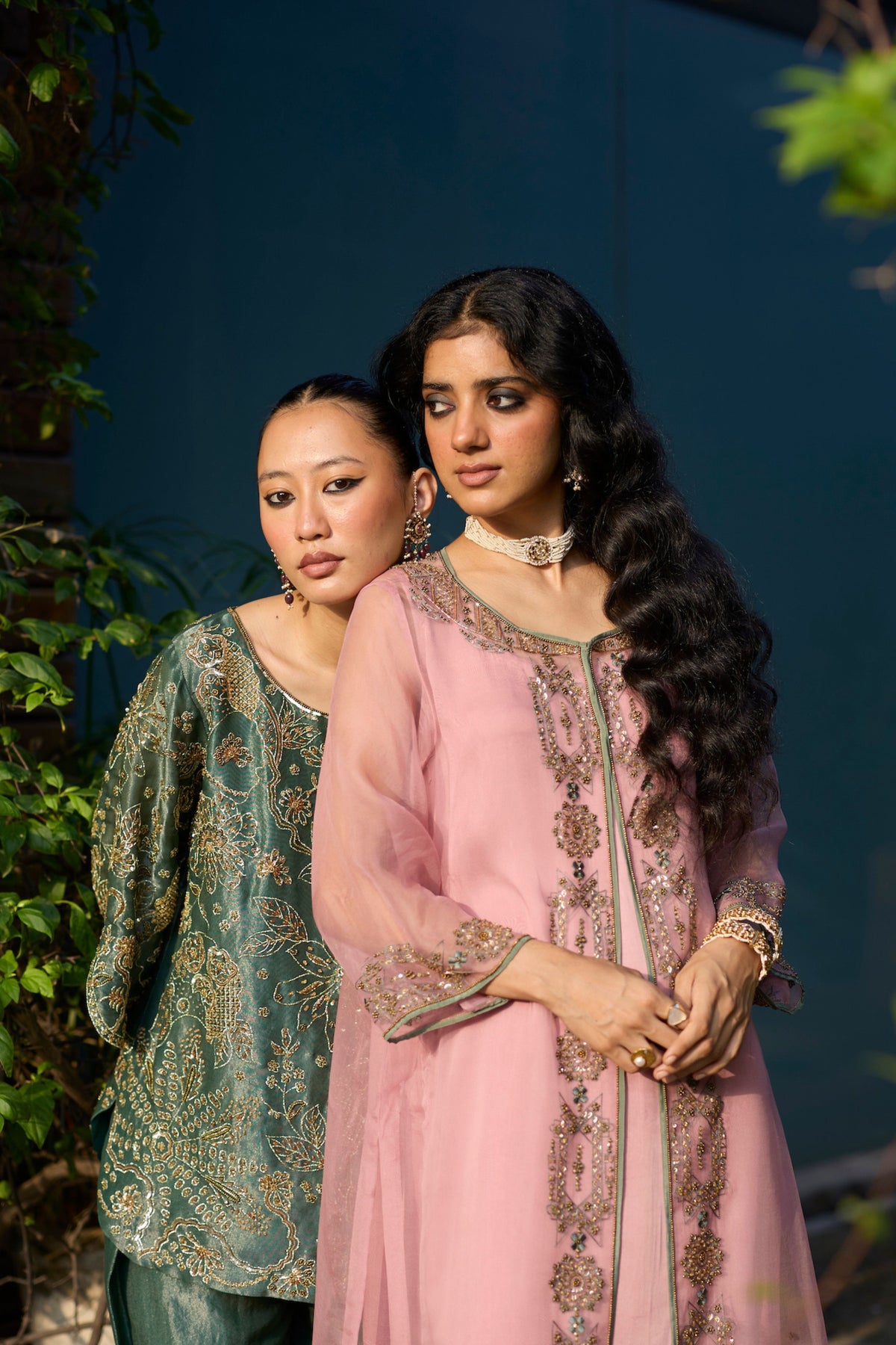 Teal Nimrat Tunic Set