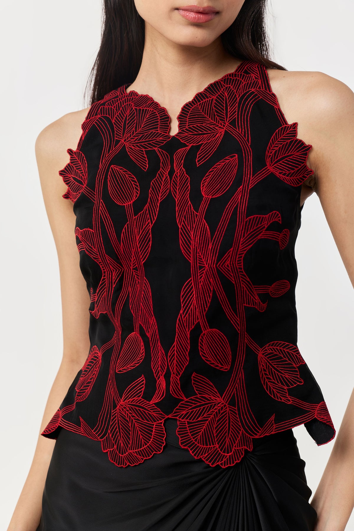 Wild Tulip Black Red Top