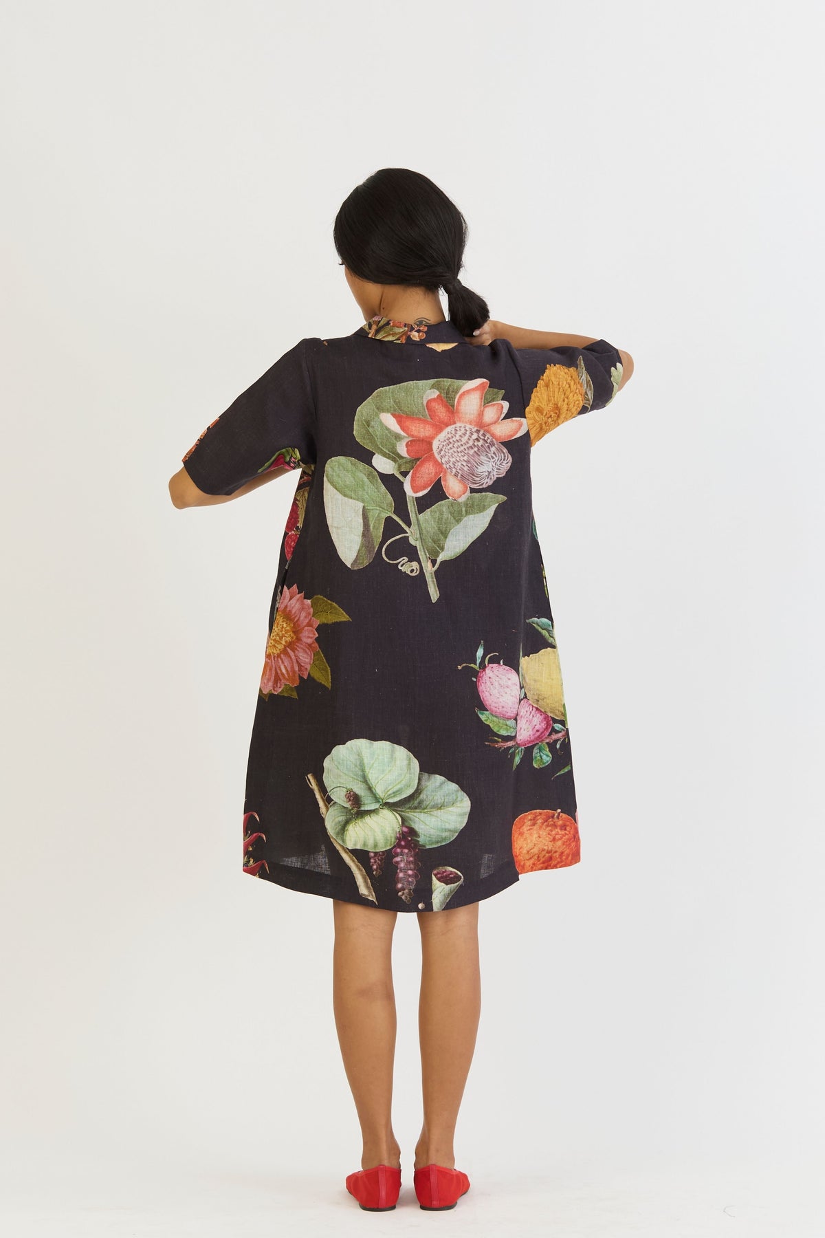 Plum Short Collared Dress