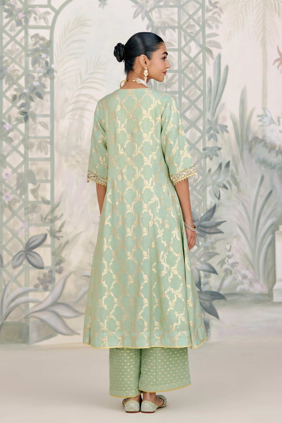 Smoke Green Kurta Set