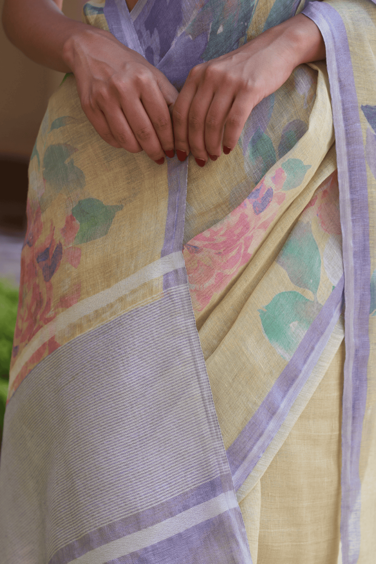 Nirjara Yellow Saree
