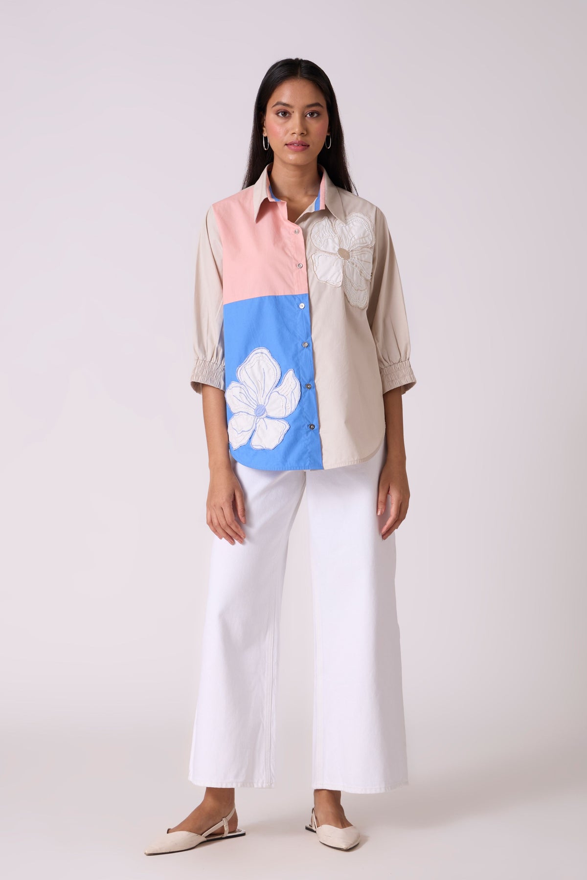 Vera Applique Summer Sand Shirt