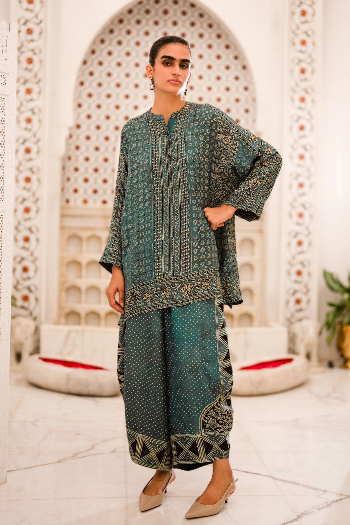 Relaxed Fit Shirt & Wide-Legged Pants