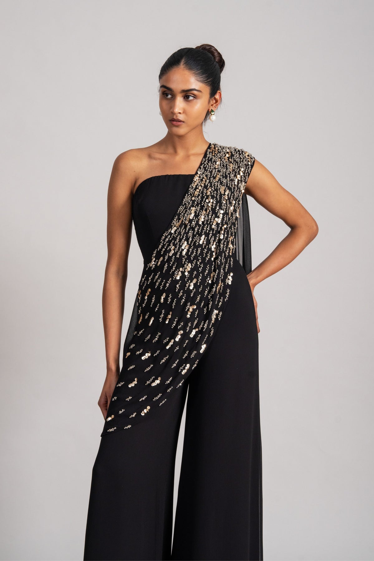 Cosmic Dust Draped Jumpsuit