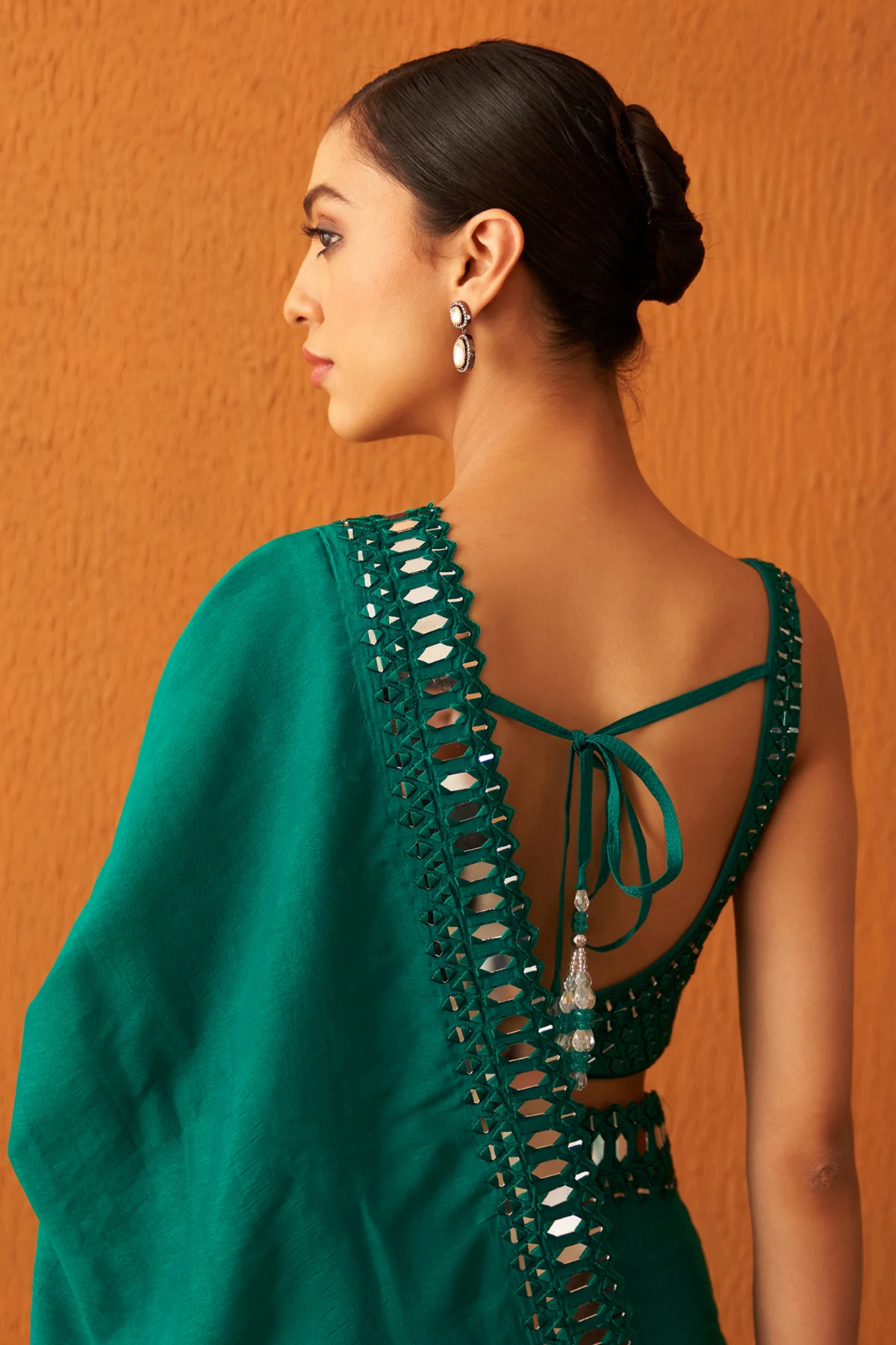 Myrtle Green Silk Saree