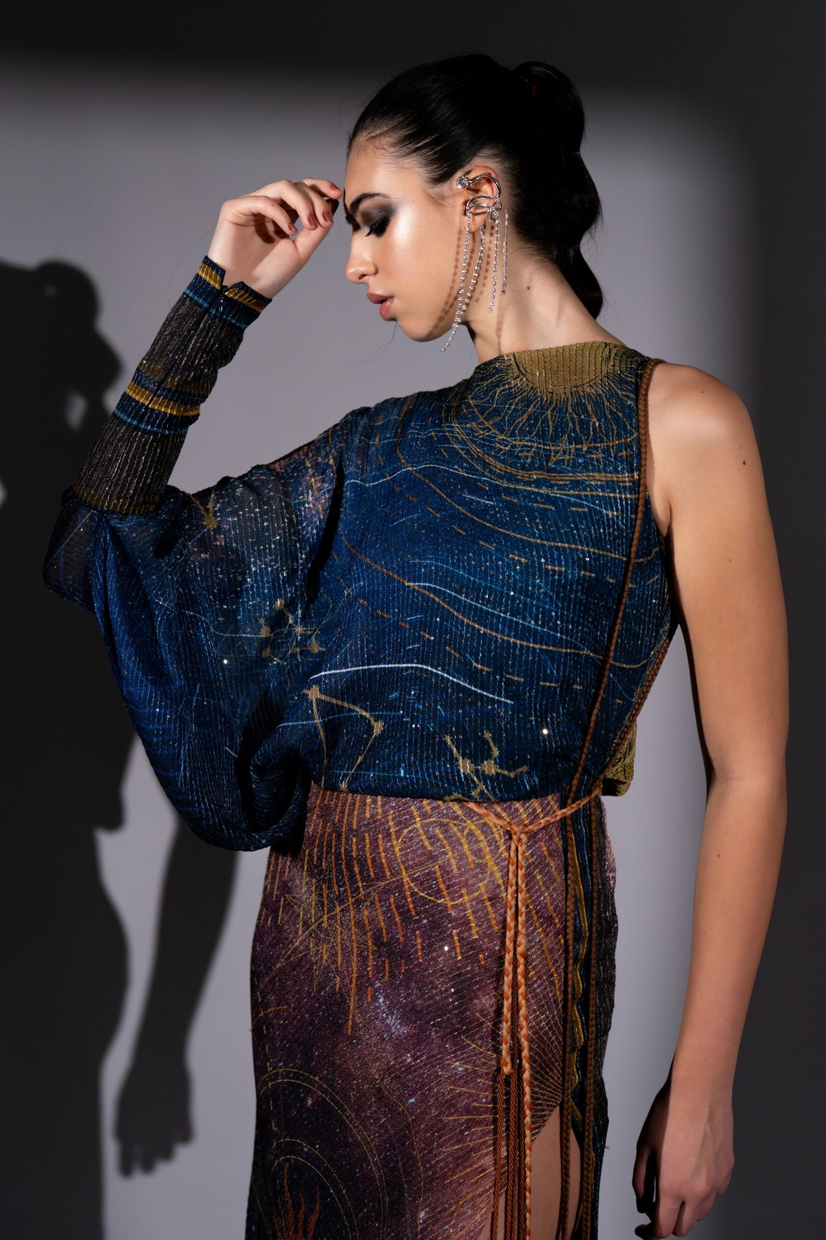 Blue One Shoulder Dress