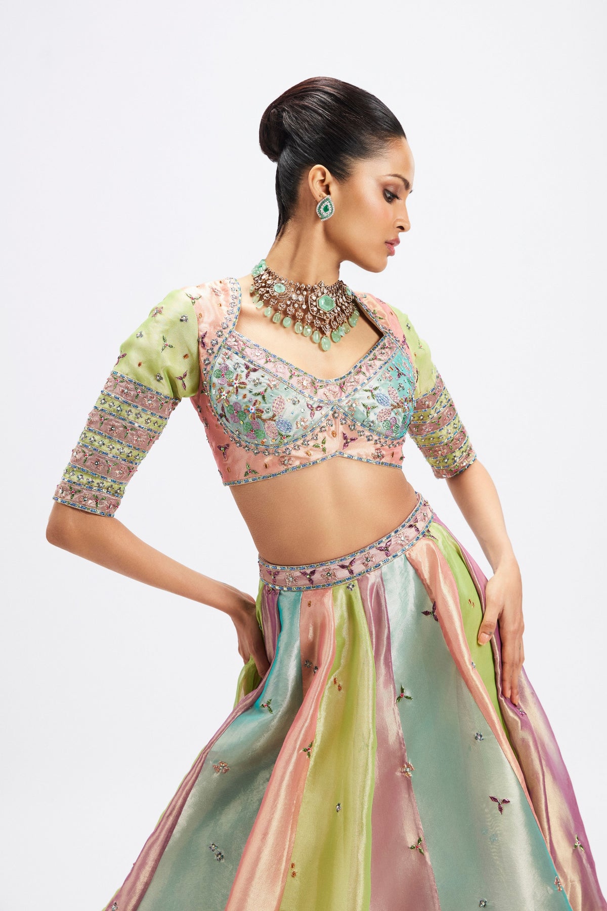 Camelia Tissue Lehenga Set